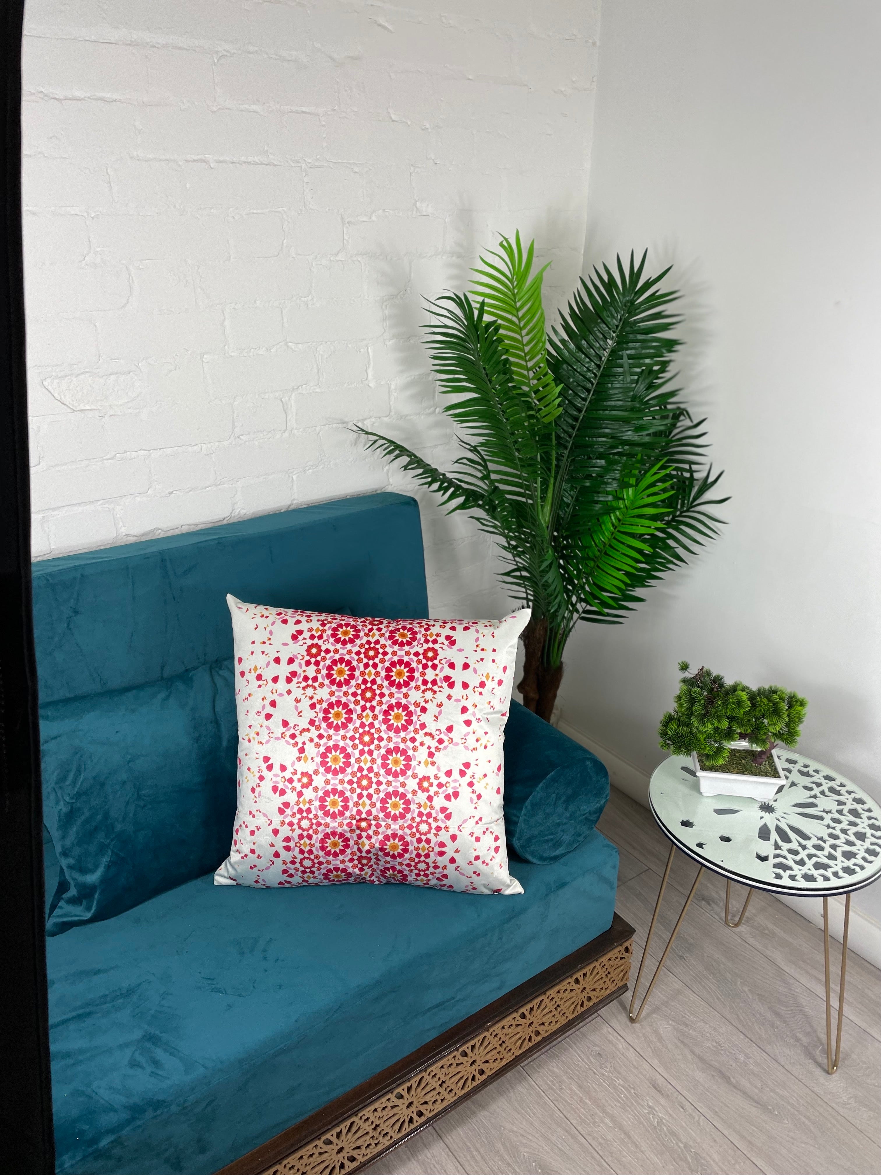 Les coussins marocains en mosaïque couvrent le velours | Housse de Coussin Bohème Zellige