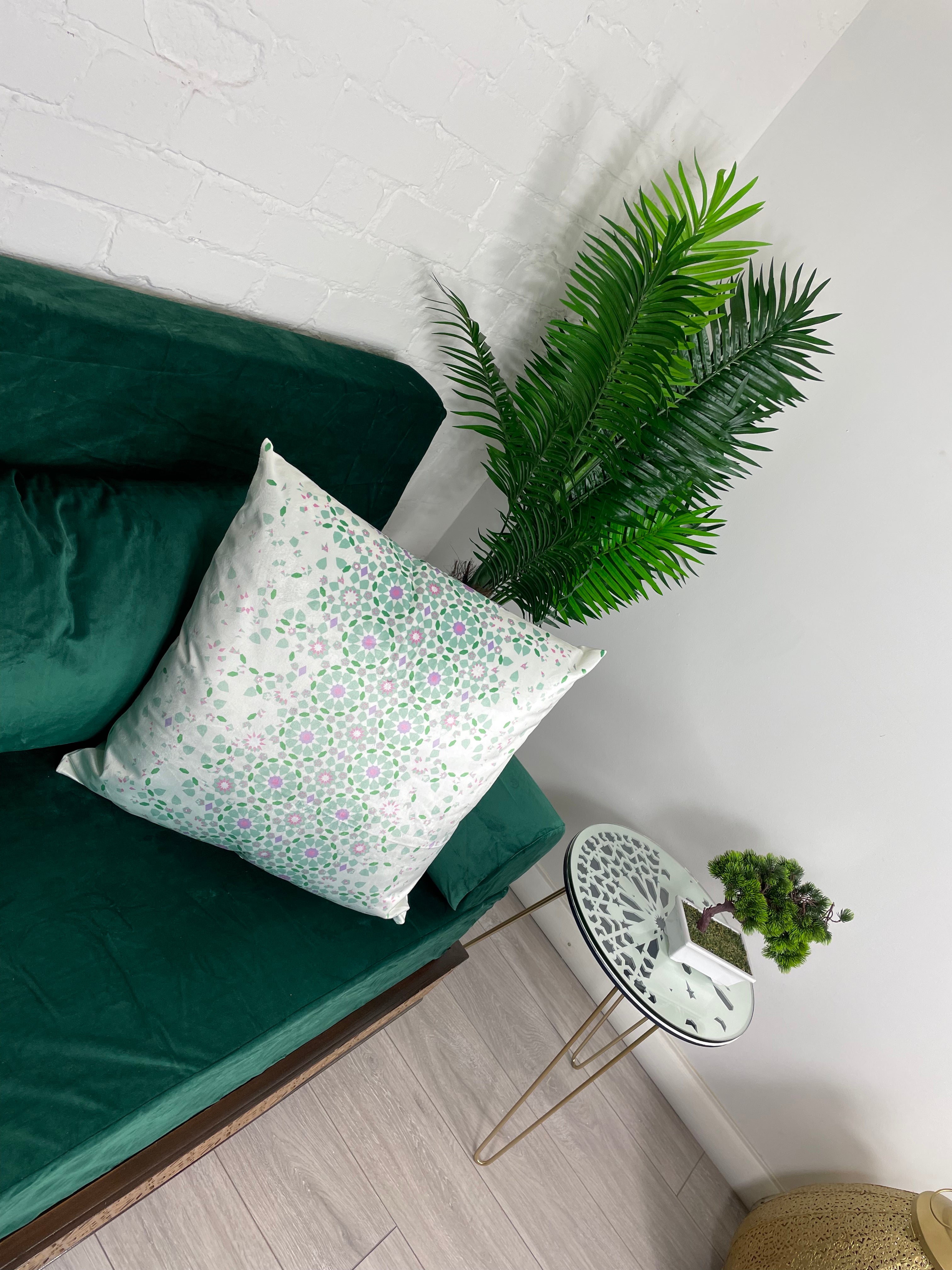 Les coussins marocains en mosaïque couvrent le velours | Housse de Coussin Bohème Zellige