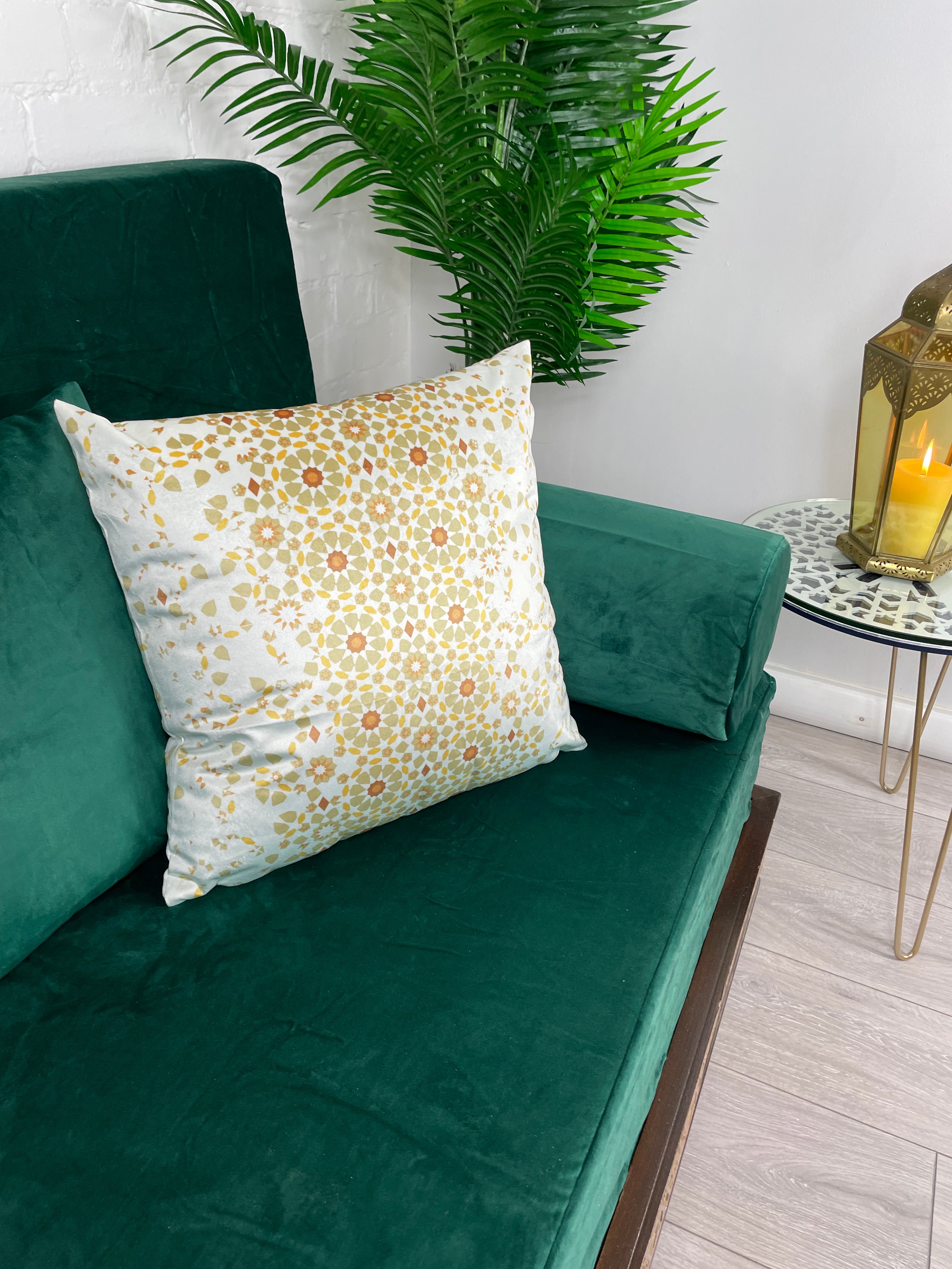 Les coussins marocains en mosaïque couvrent le velours | Housse de Coussin Bohème Zellige