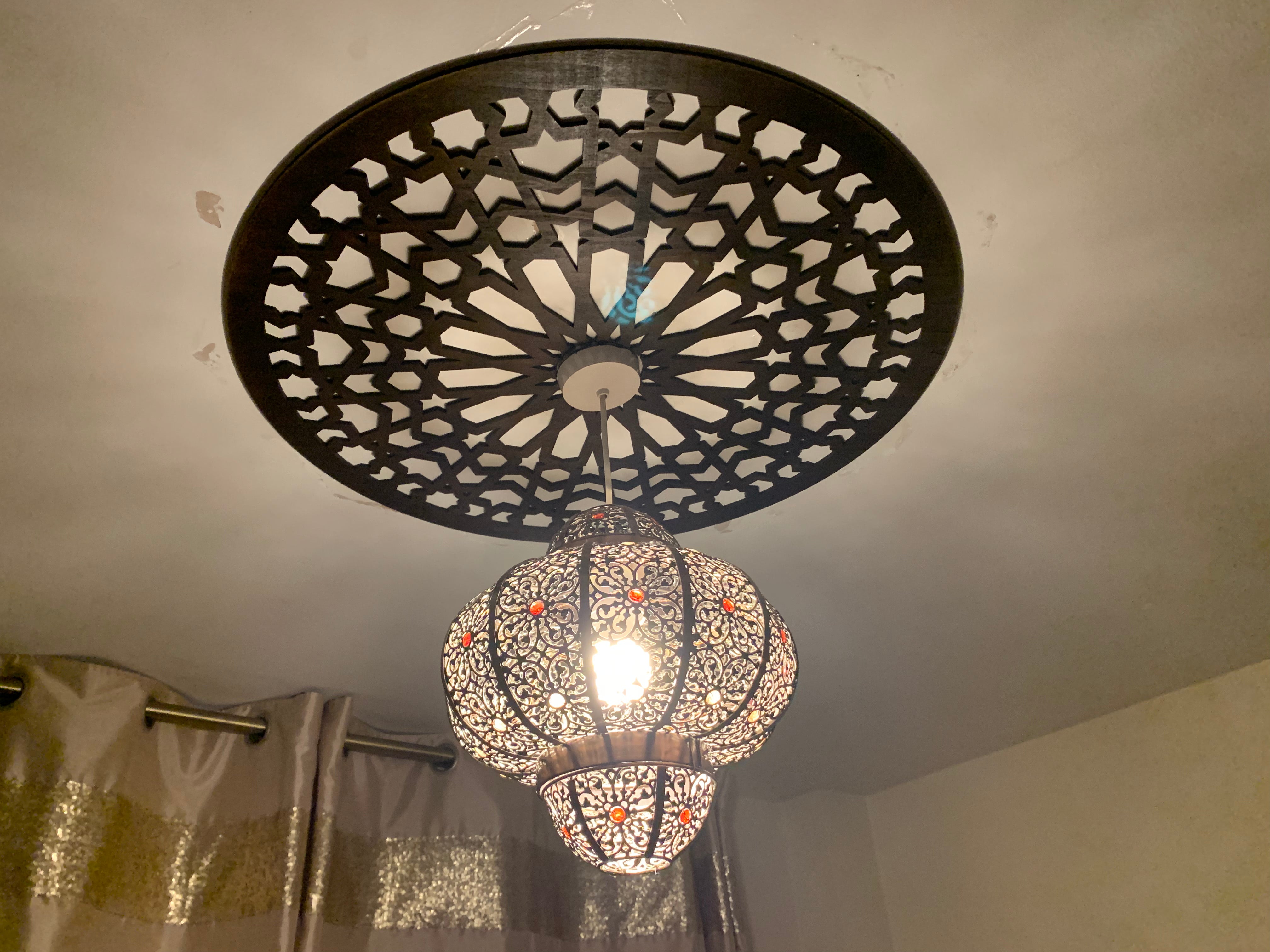Ceiling Roses Fretwork Panel| Traditional Moroccan Furniture