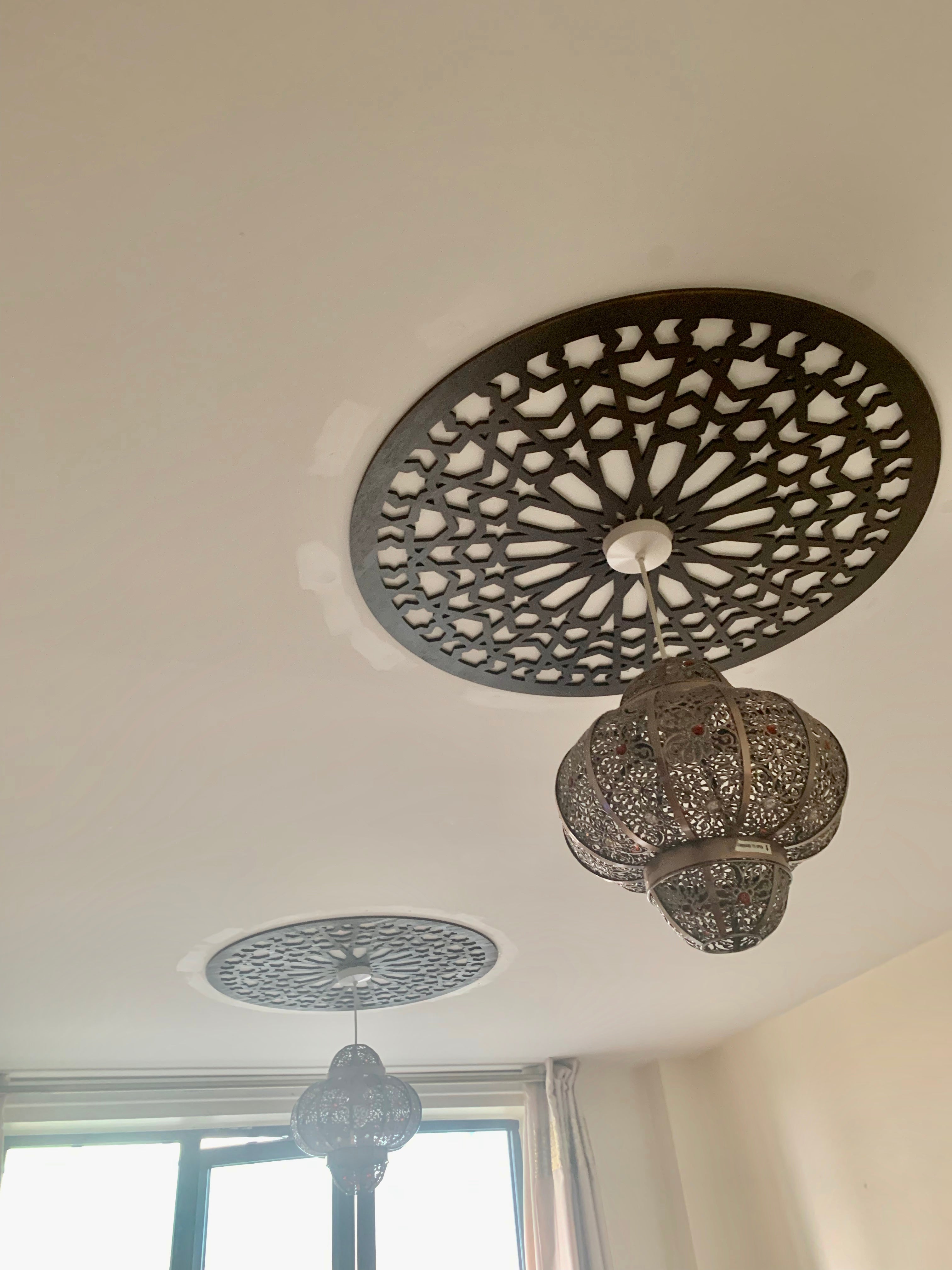 Ceiling Roses Fretwork Panel| Traditional Moroccan Furniture