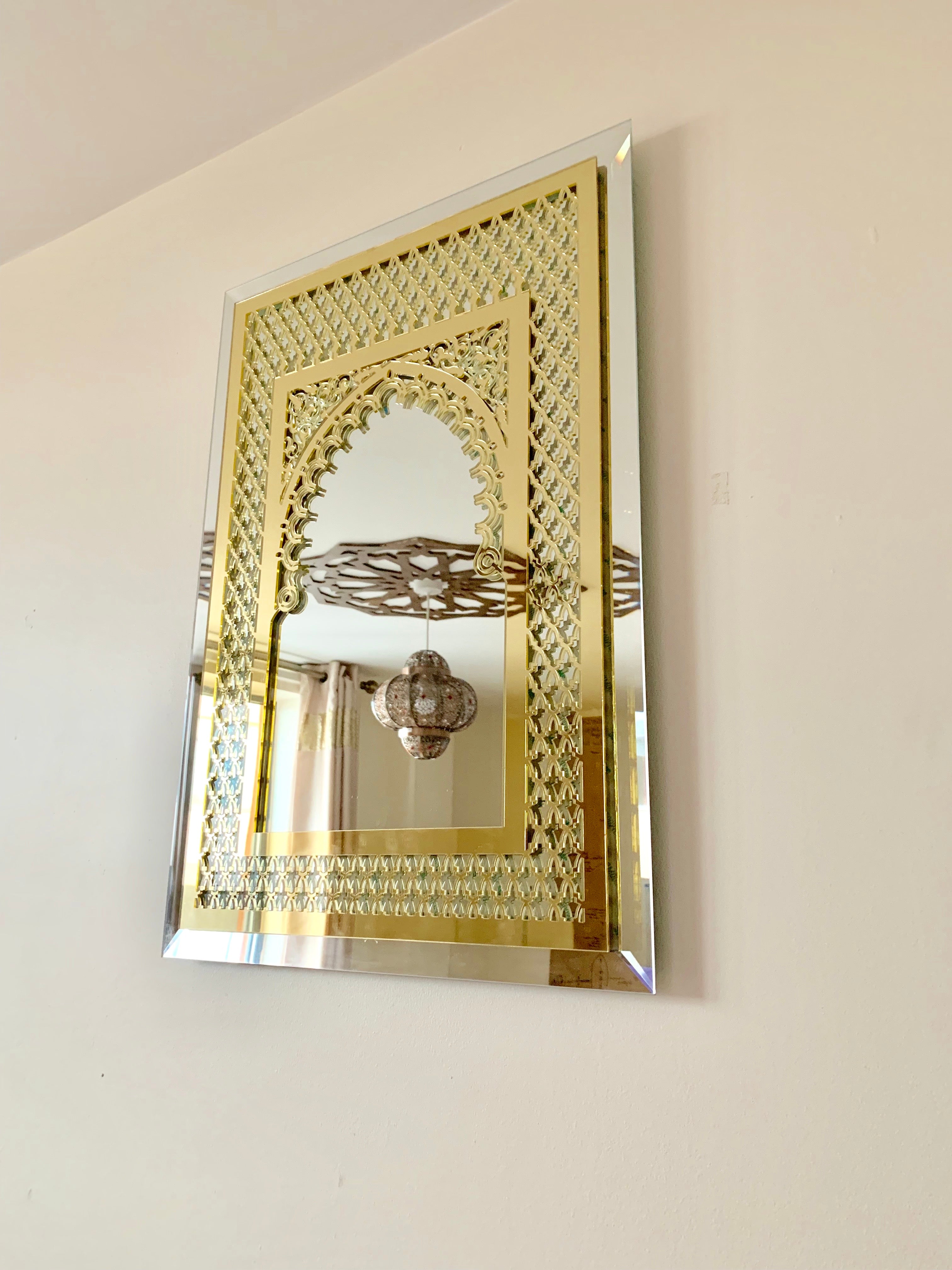 Gold Moroccan Mirror 3D
