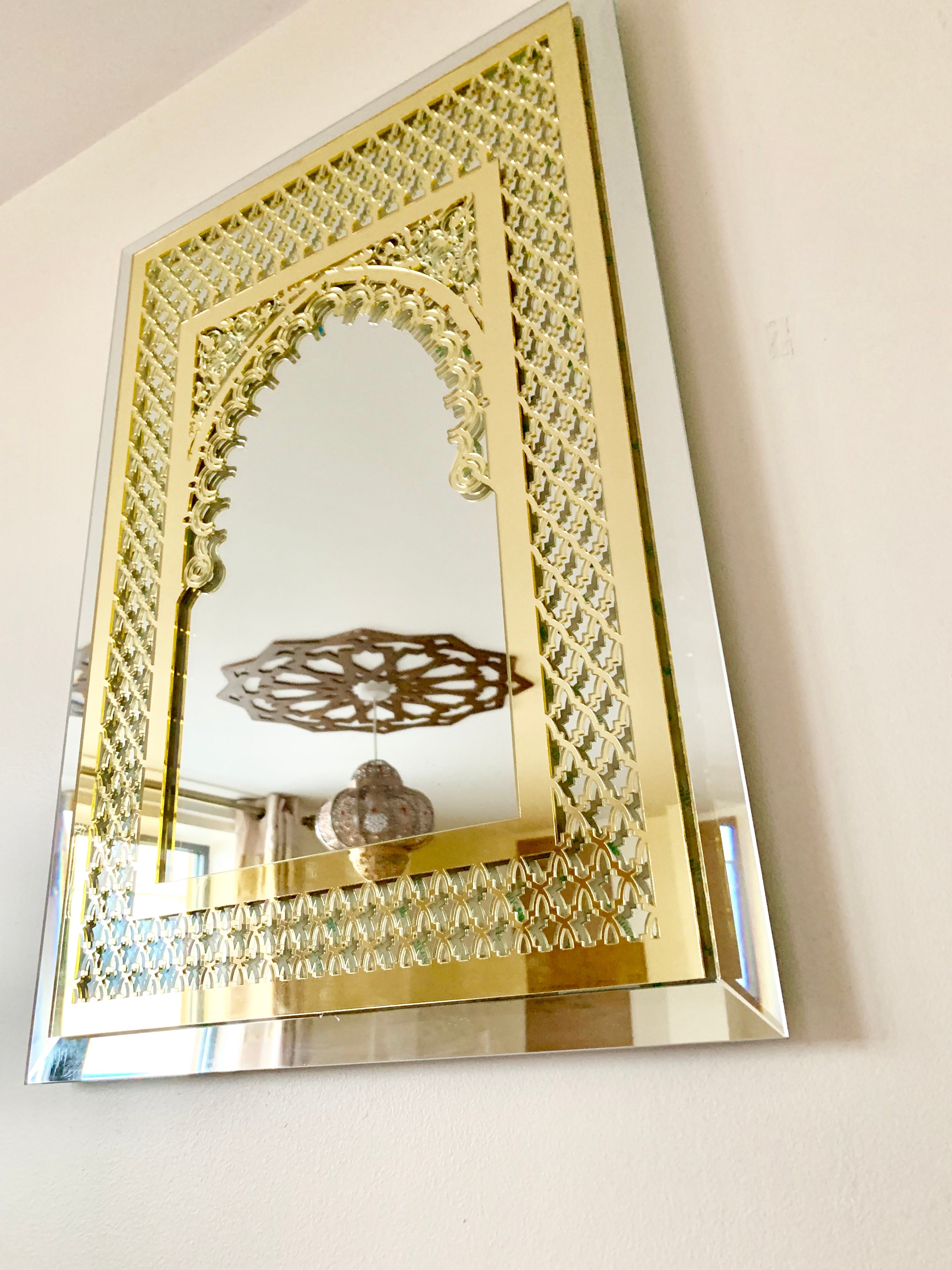 Gold Moroccan Mirror 3D