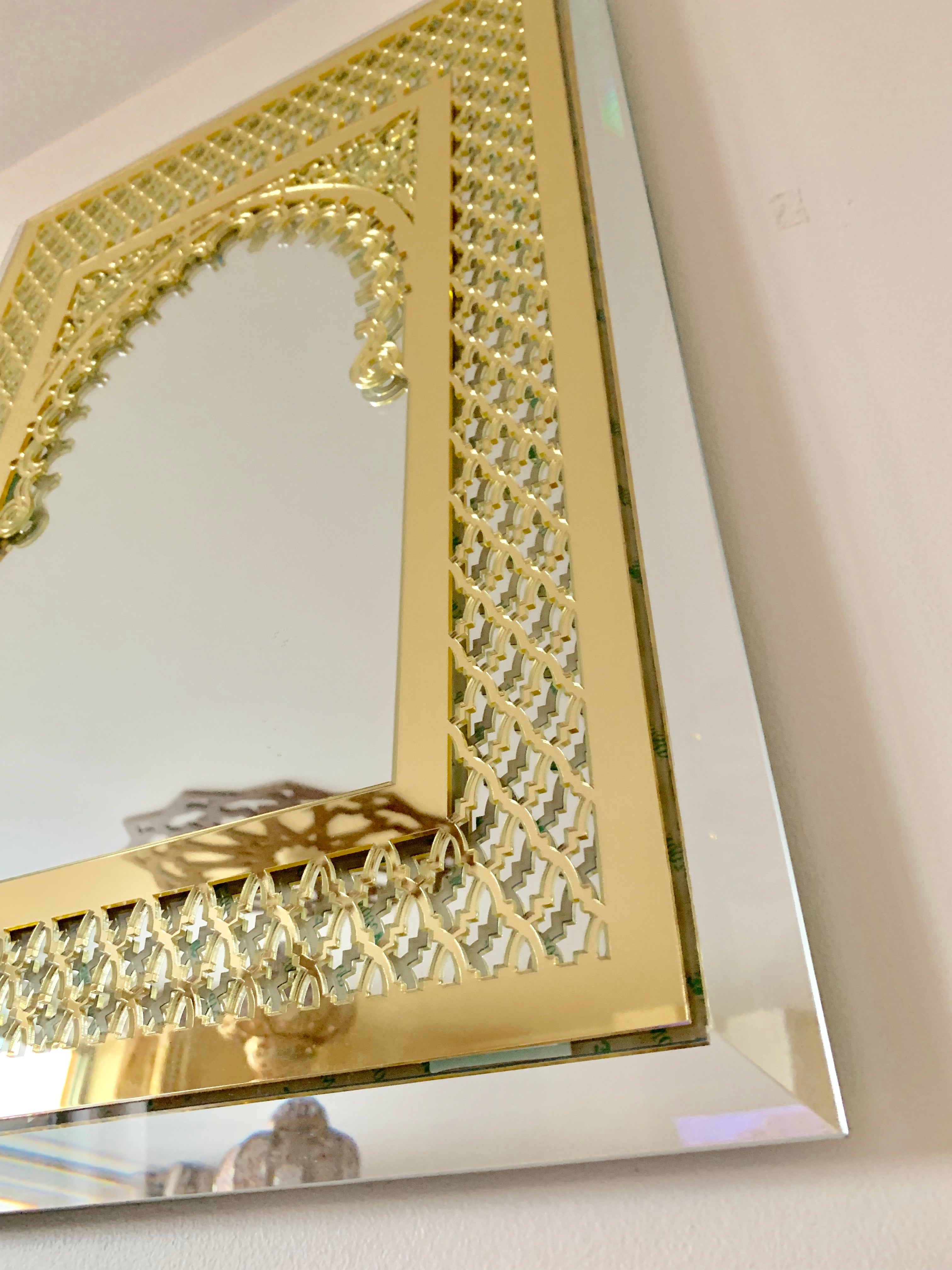 Gold Moroccan Mirror 3D