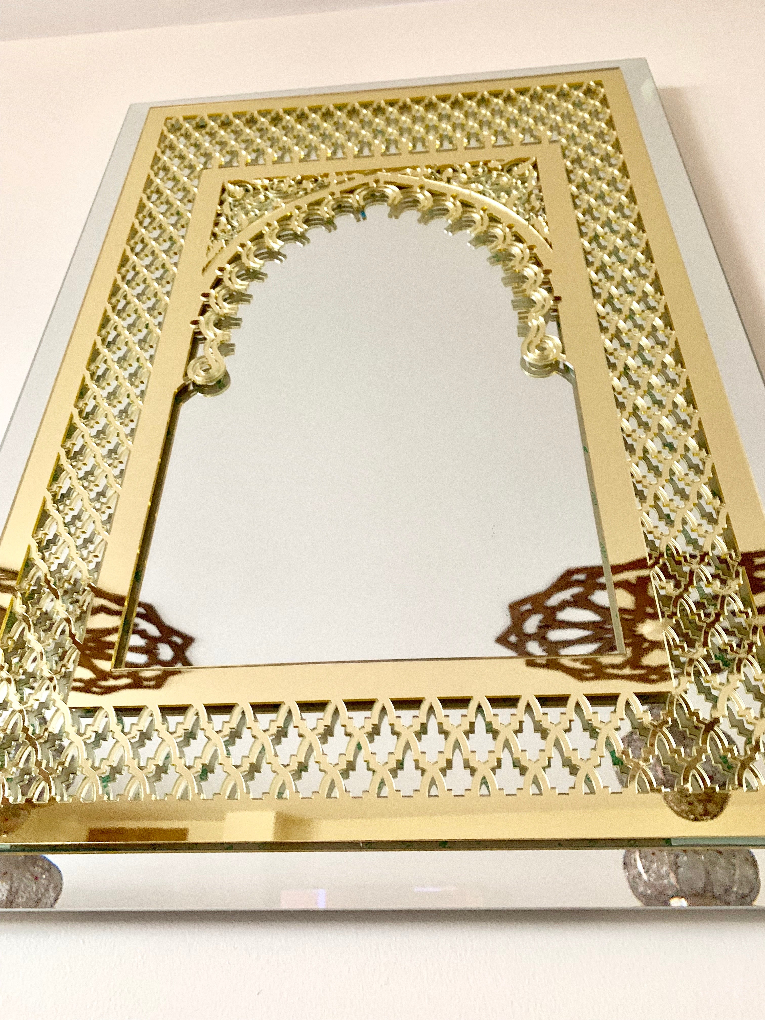 Gold Moroccan Mirror 3D