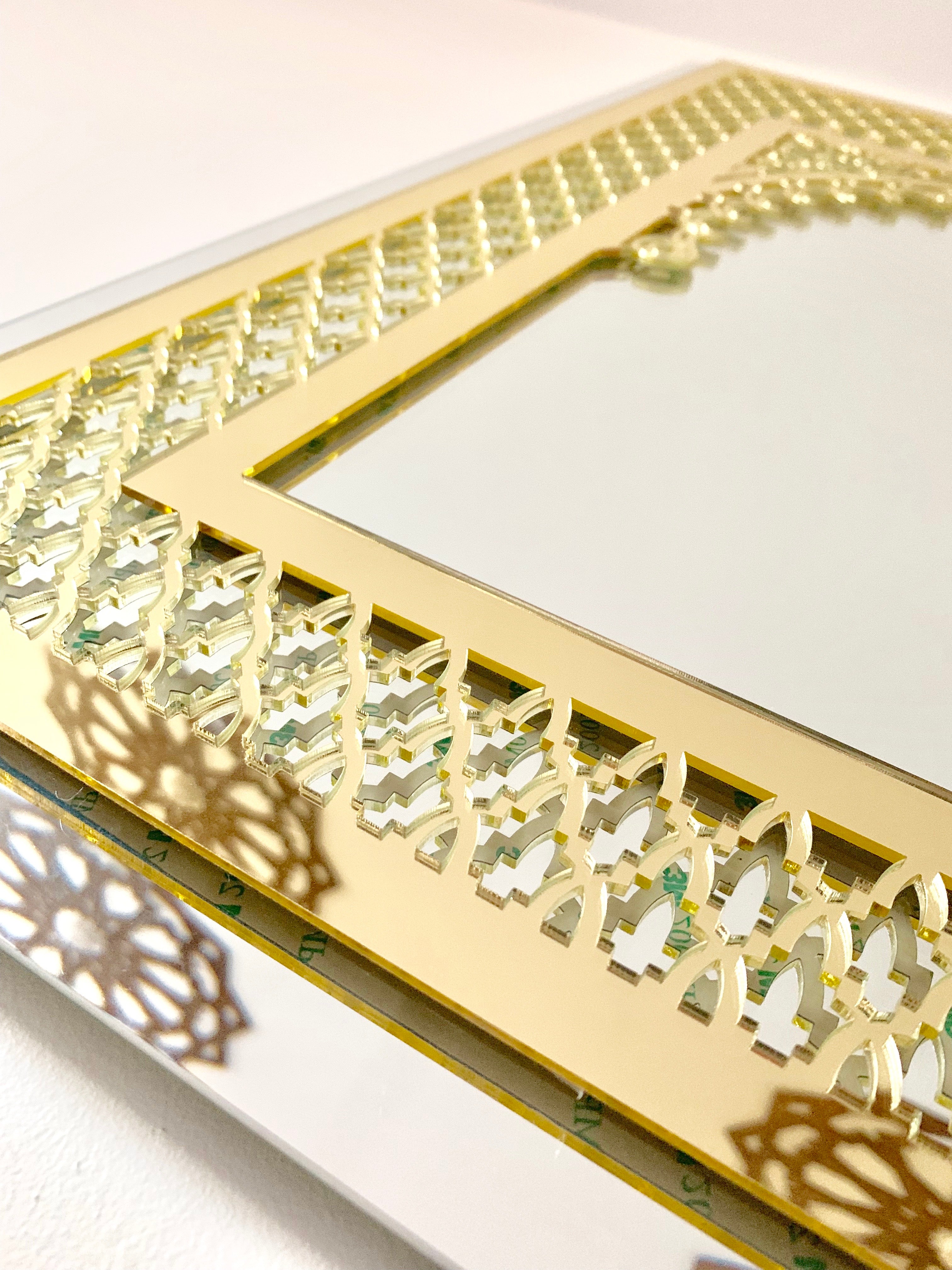 Gold Moroccan Mirror 3D