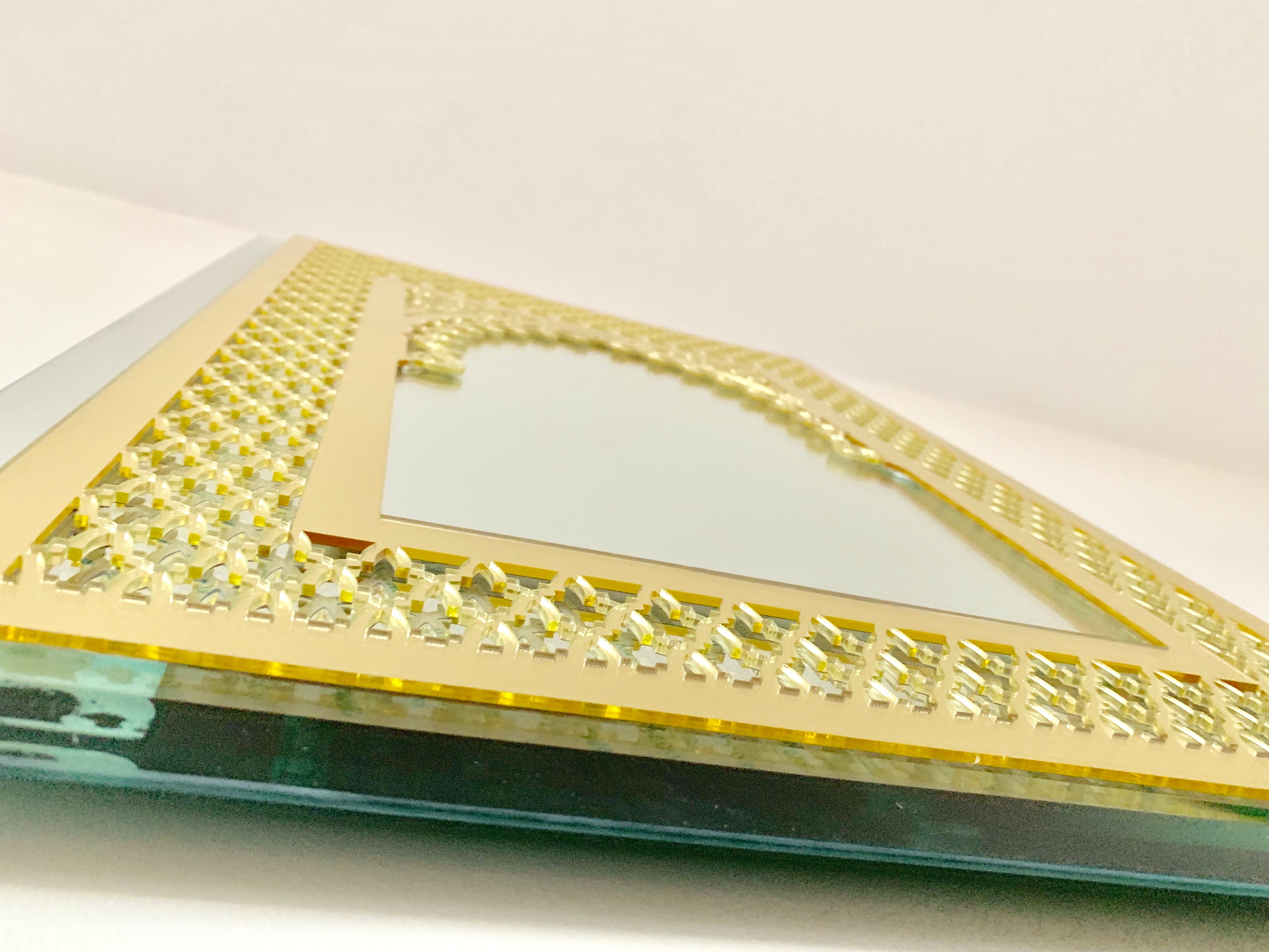 Gold Moroccan Mirror 3D