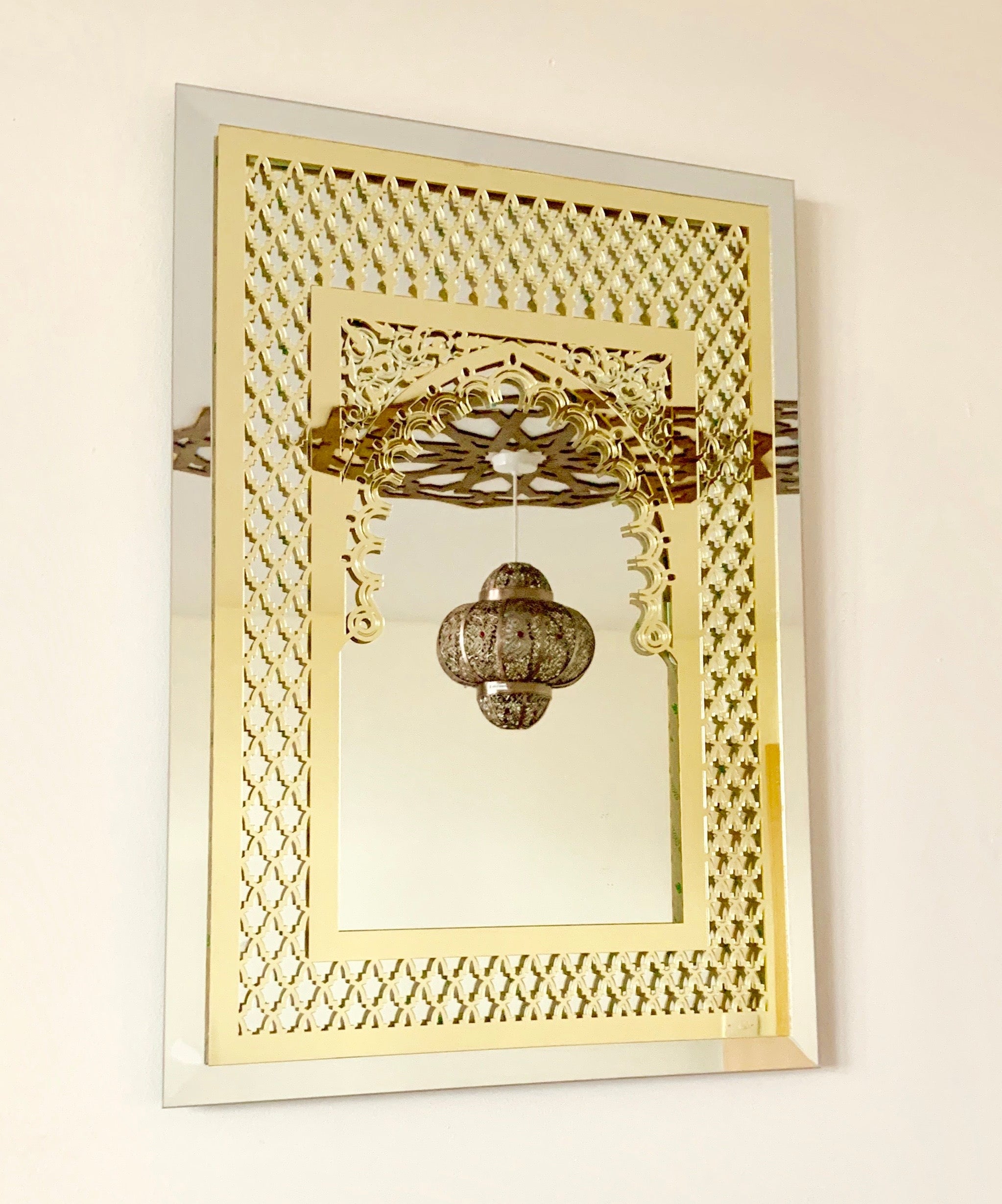 Gold Moroccan Mirror 3D