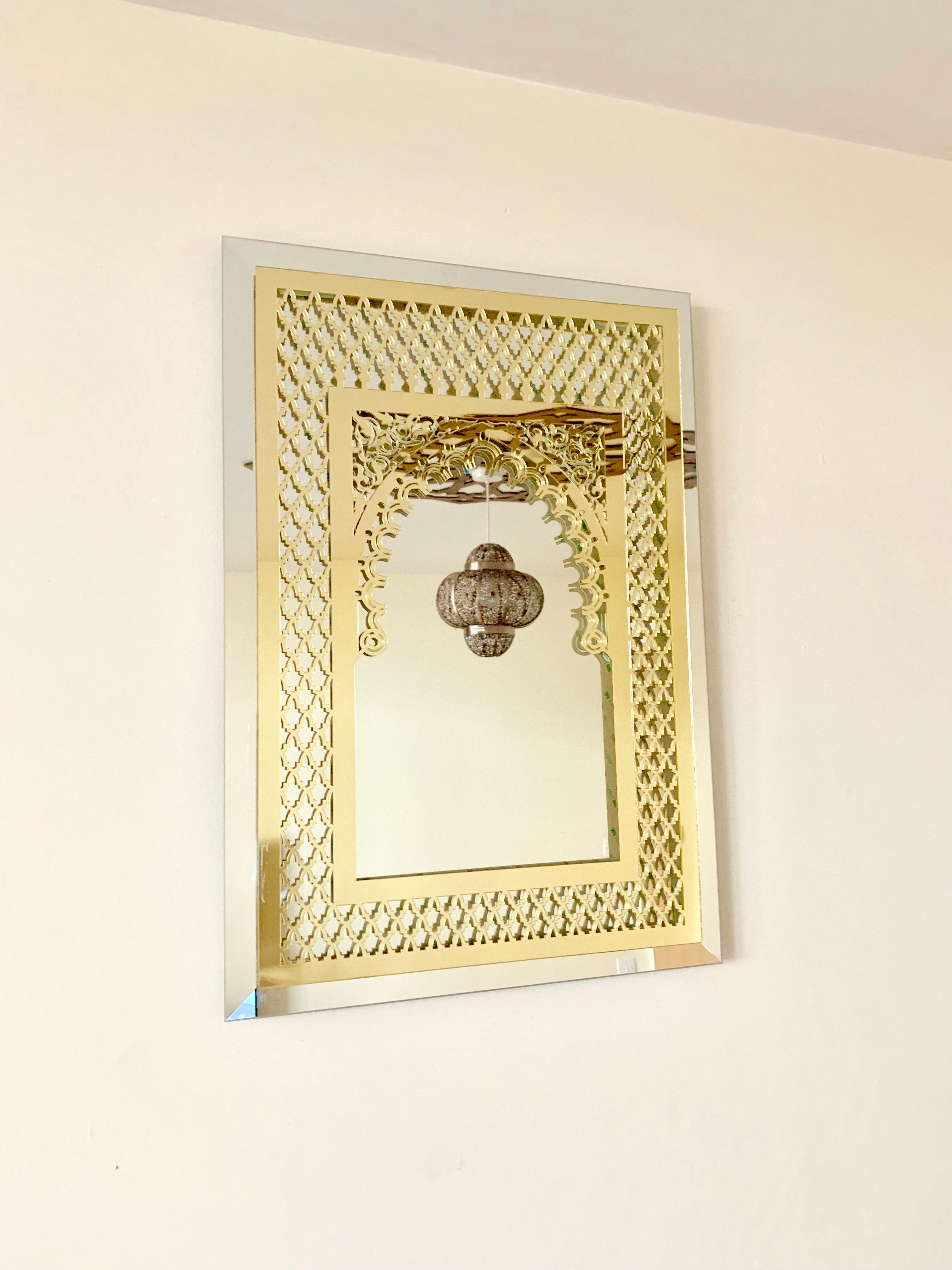 Gold Moroccan Mirror 3D