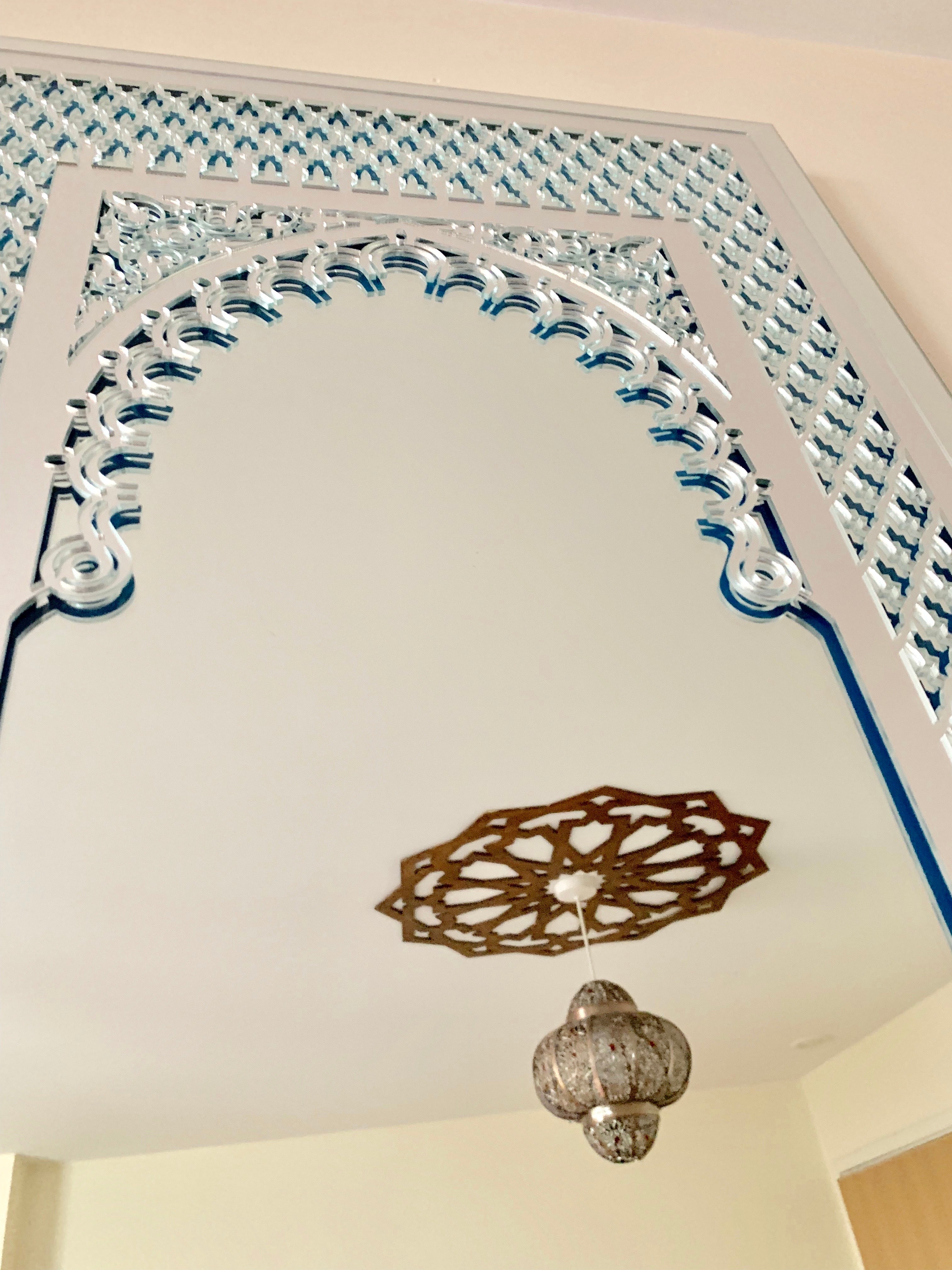 Silver Moroccan Mirror in two layers