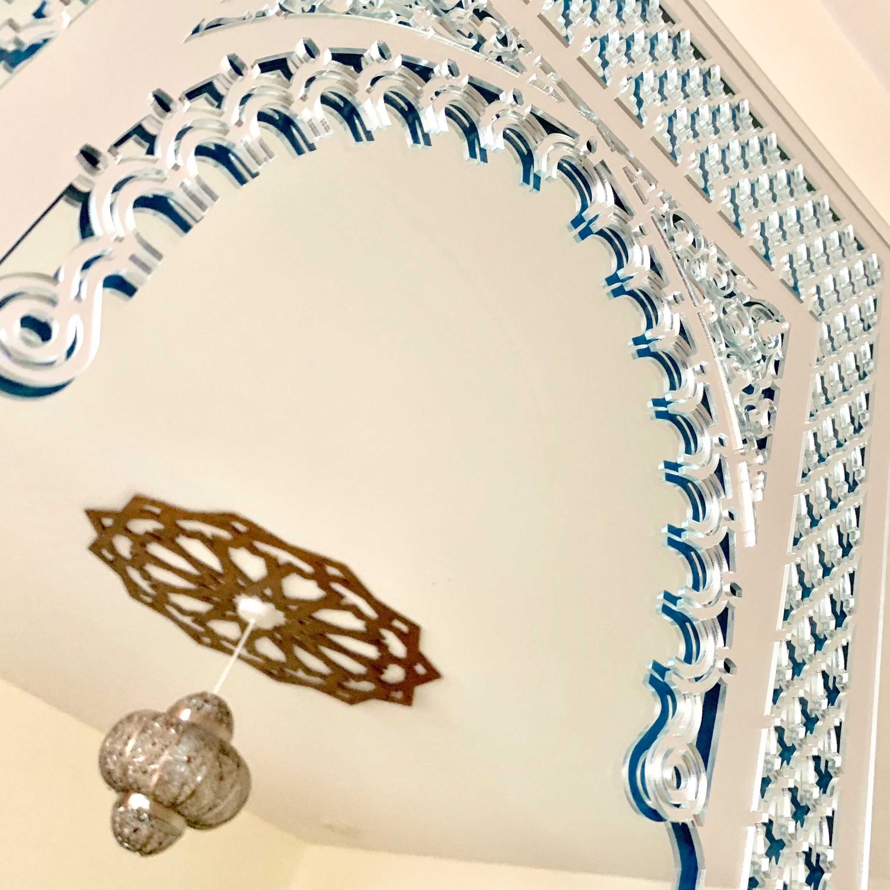 Silver Moroccan Mirror in two layers