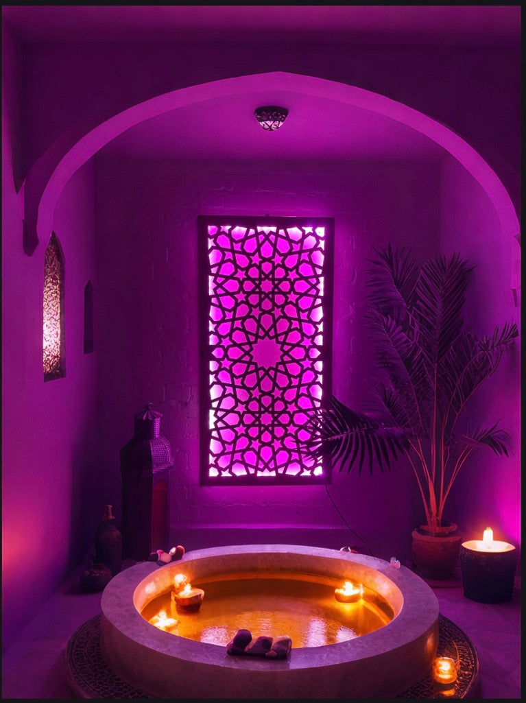 Hot Pink LED Panel Geometrical Decor