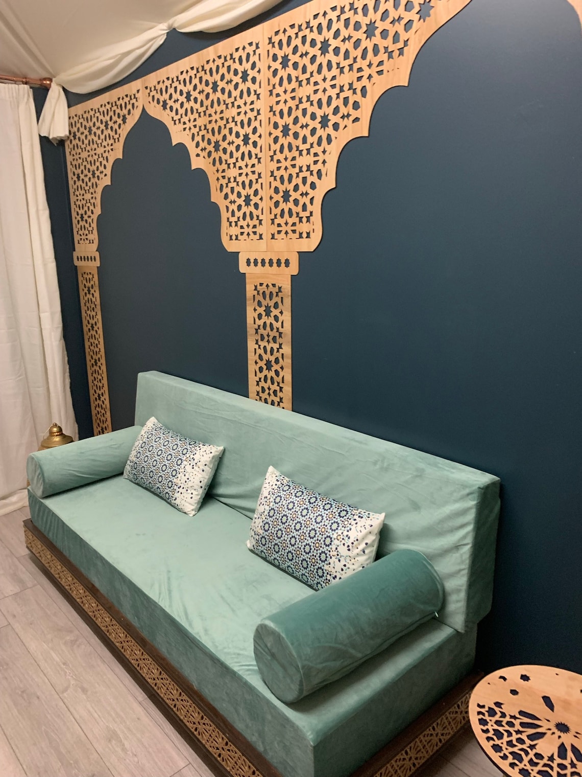 Moroccan single Arch Wood Decorative Panels| Boho Moroccan Furniture