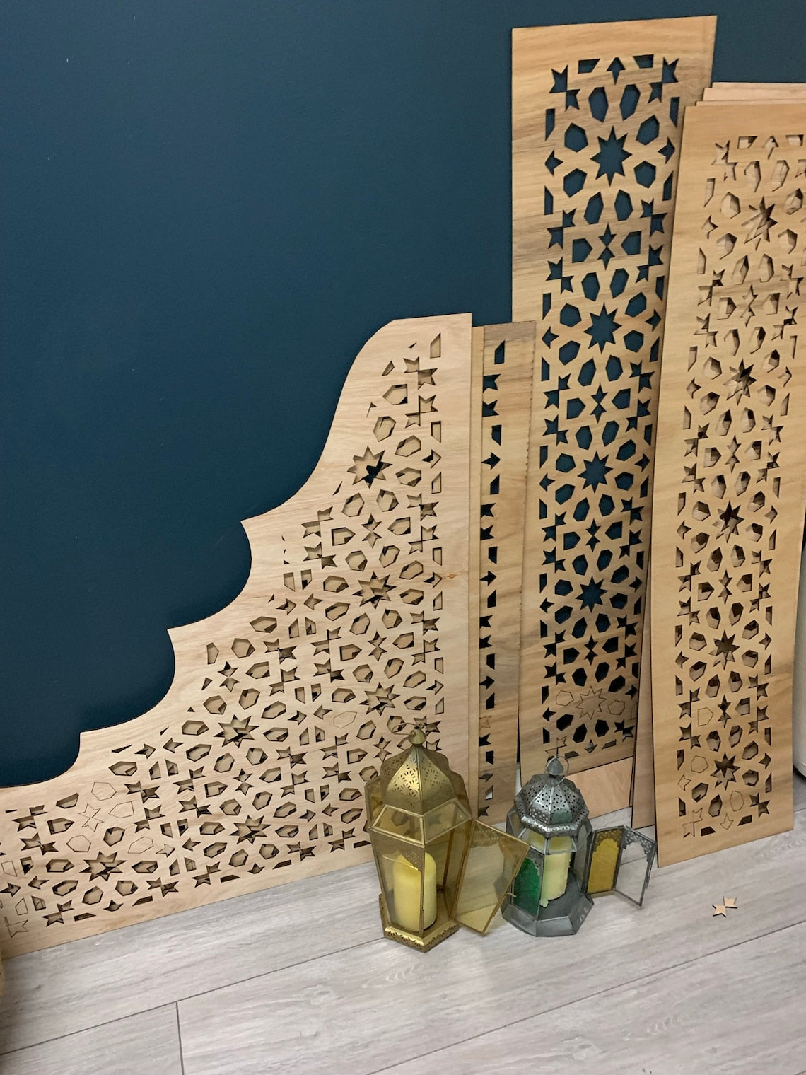 Moroccan single Arch Wood Decorative Panels| Boho Moroccan Furniture