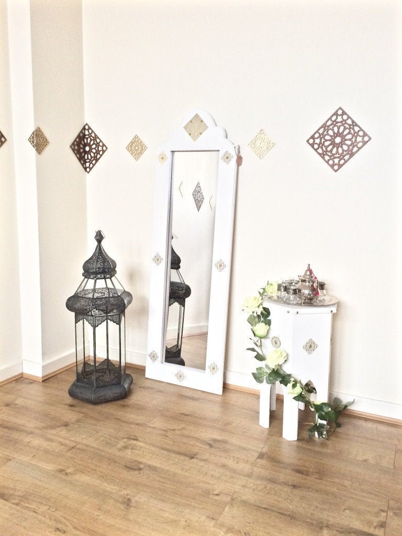 White Moroccan Full length Mirror|Best Moroccan Mirror Design