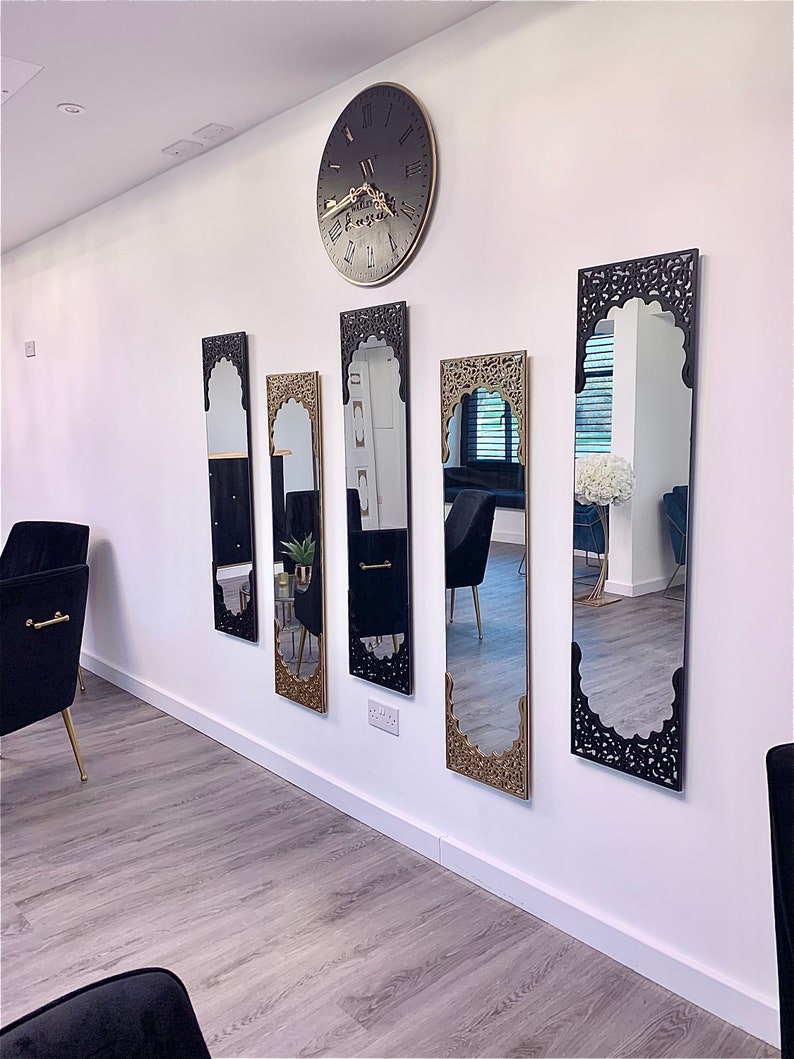 Mirror Gold & Black Arabesque Wall Art Set| Best Moroccan Furniture