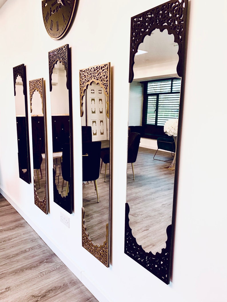Mirror Gold & Black Arabesque Wall Art Set| Best Moroccan Furniture