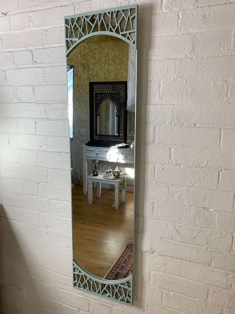 Green Moroccan Full length Mirror| Best Moroccan Furniture Style