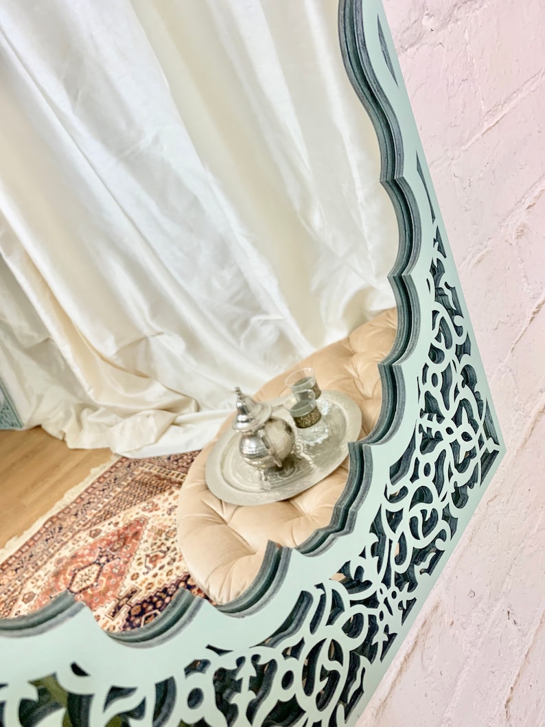 Green Full length Mirror,Bathroom Mirror|Best Moroccan furniture Store