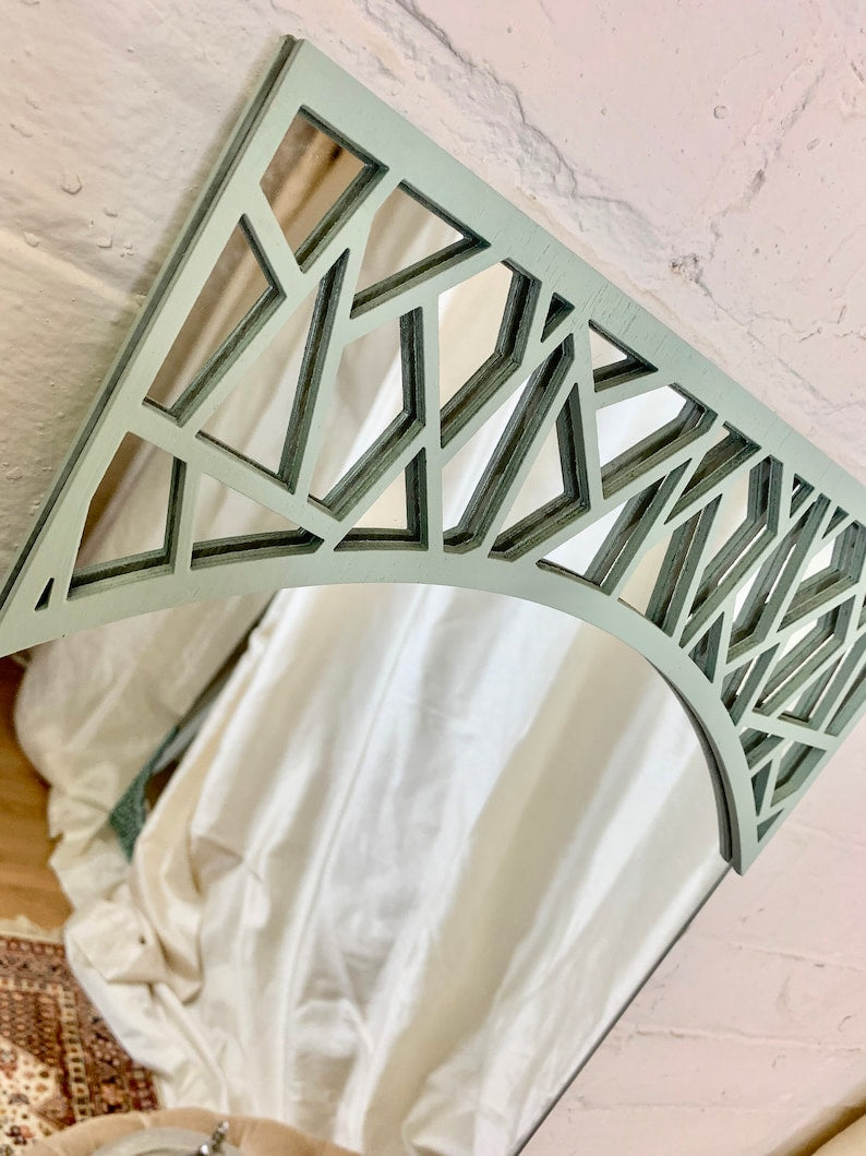 Green Moroccan Full length Mirror| Best Moroccan Furniture Style