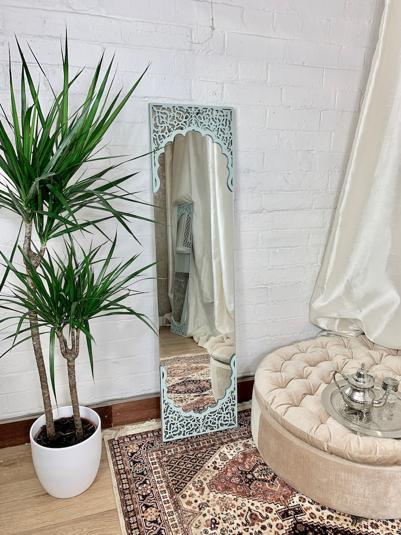 Green Full length Mirror,Bathroom Mirror|Best Moroccan furniture Store