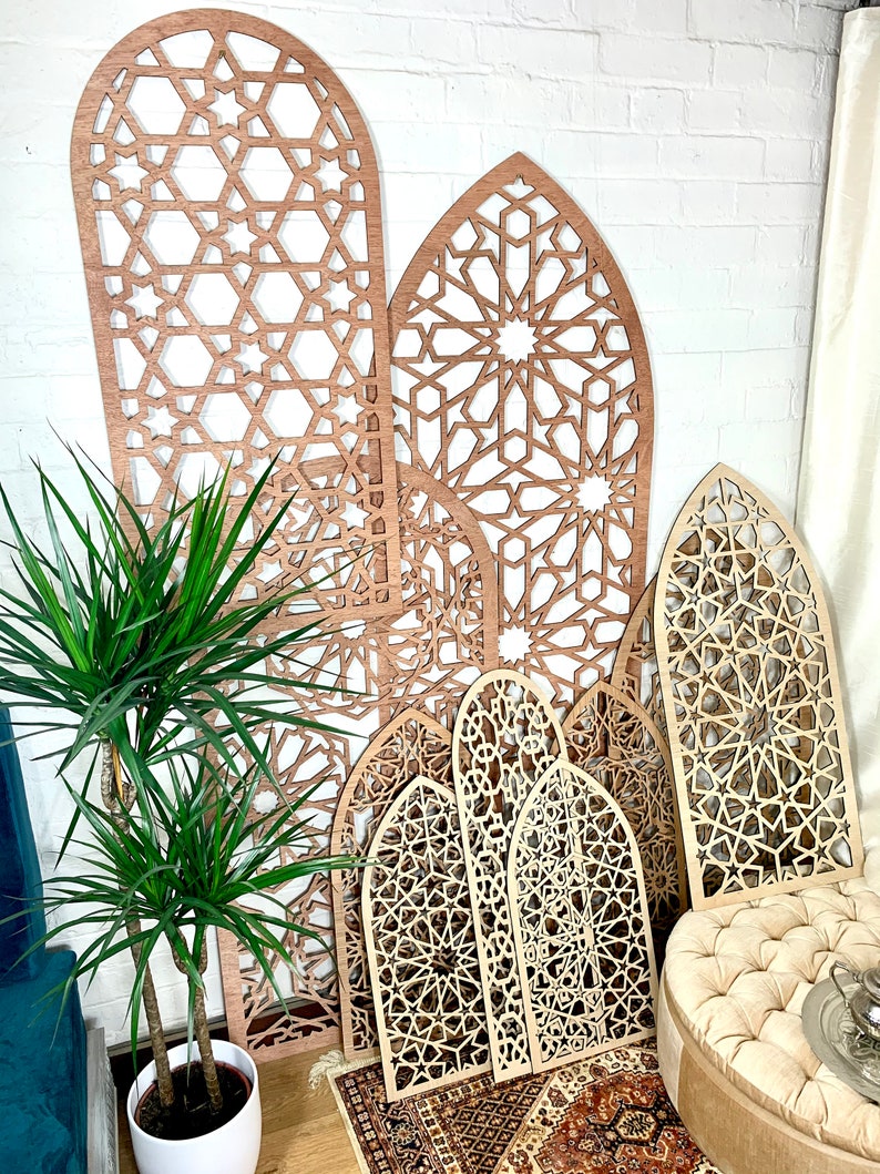 Decorative wood panels Arch style|Best Moroccan Wood Panels Furniture