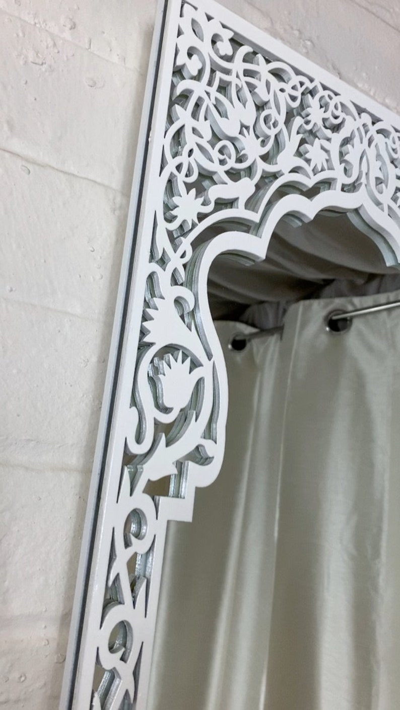 White Mirror Full length with Fretwork|Best Moroccan Mirror In UK
