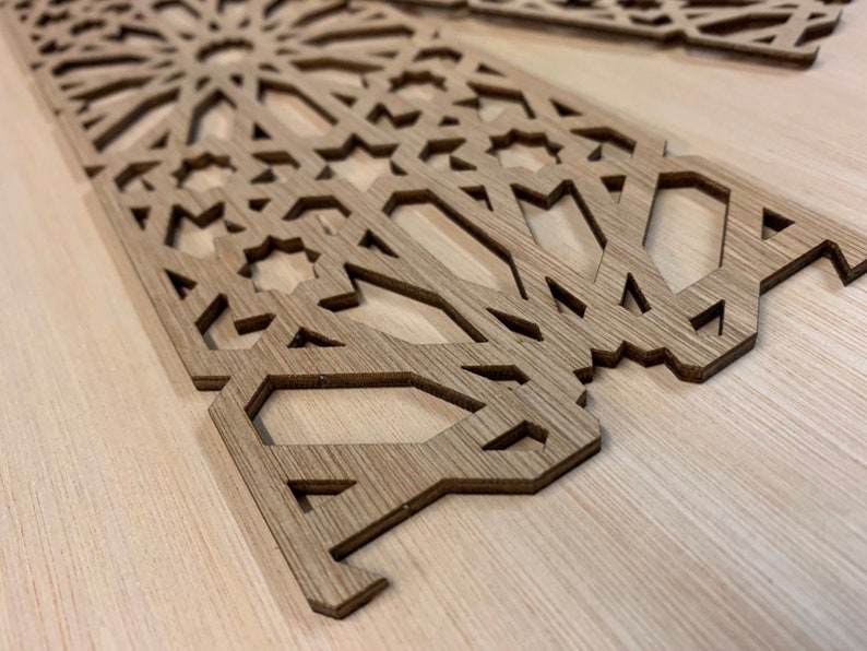 Geometrical Decorative Wood Strips Panels|Best Moroccan Wood Panels