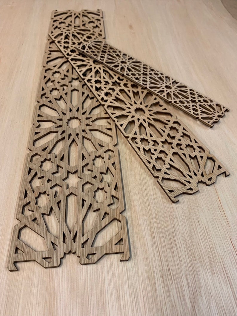 Geometrical Decorative Wood Strips Panels|Best Moroccan Wood Panels