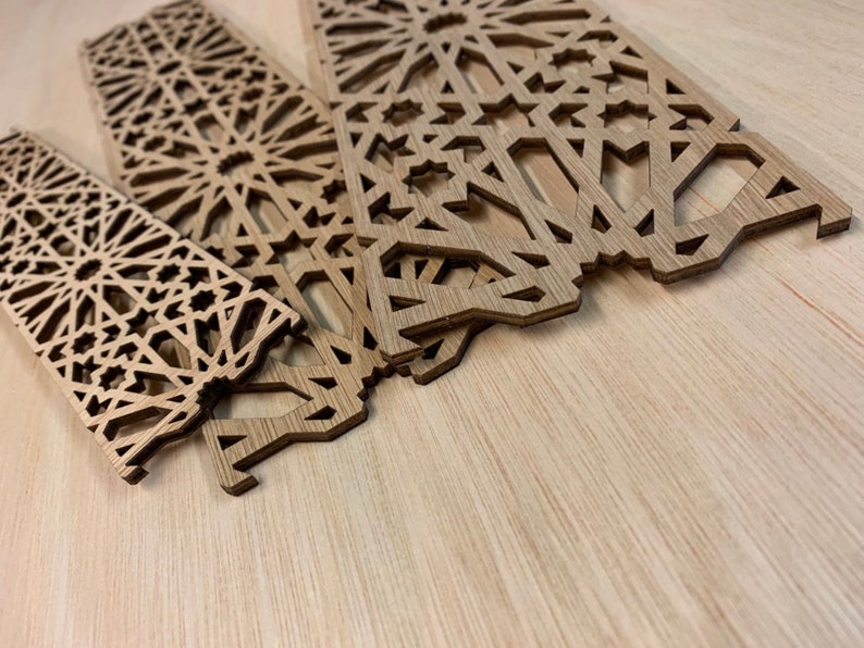 Geometrical Decorative Wood Strips Panels|Best Moroccan Wood Panels