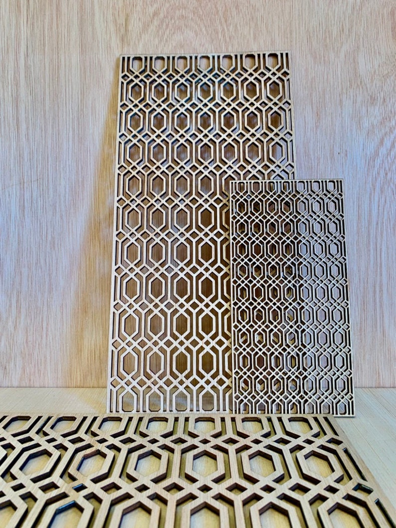 Large Abstract Retro wood panels |Hand painted Moroccan furniture