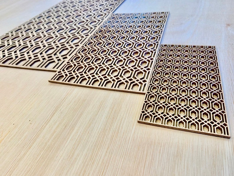 Large Abstract Retro wood panels |Hand painted Moroccan furniture