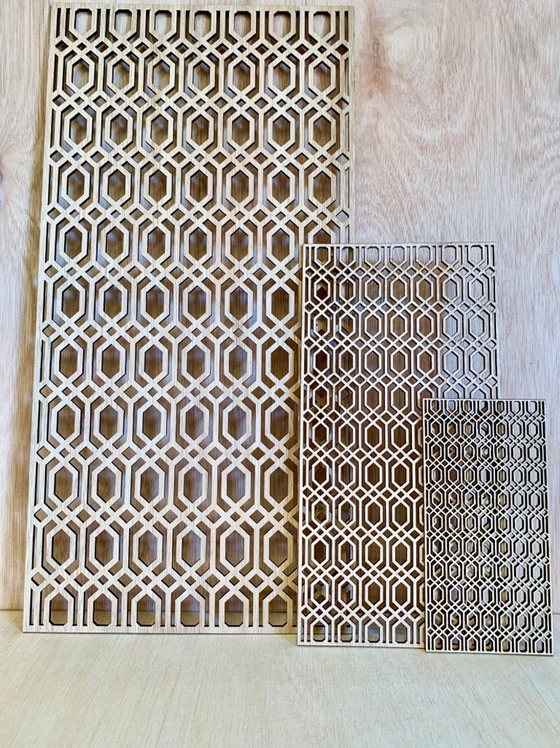 Large Abstract Retro wood panels |Hand painted Moroccan furniture