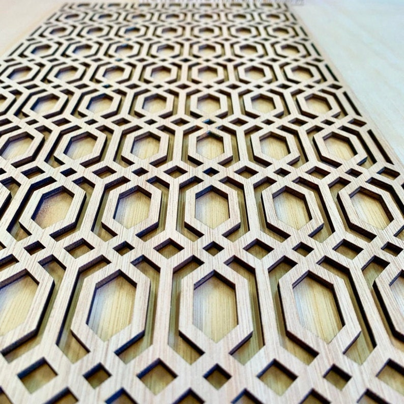 Large Abstract Retro wood panels |Hand painted Moroccan furniture