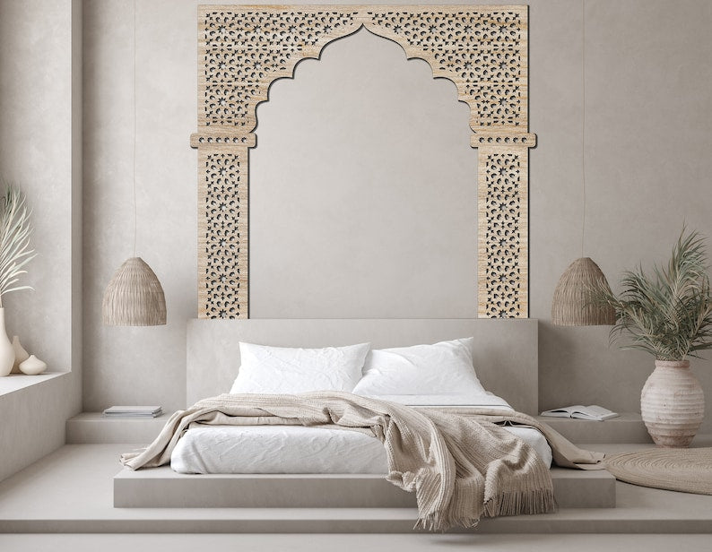  Headboard single Arch Wood Decorative Panels|Moroccan Furniture Shop