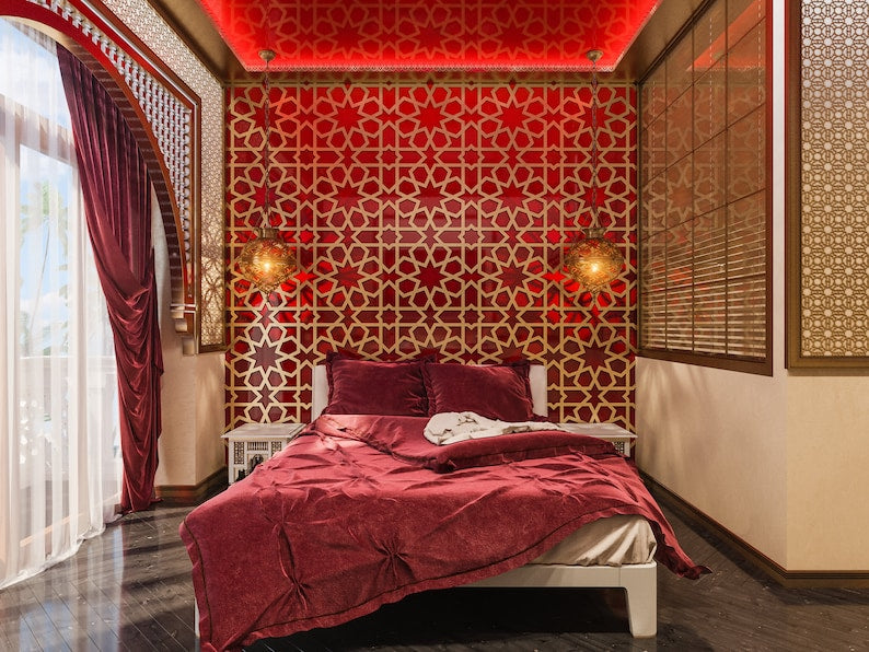 Bohemian Moroccan Bedroom Wall Display|Moroccan Furniture store