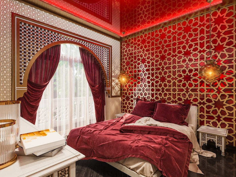  Bohemian Moroccan Bedroom Wall Display|Moroccan Furniture store