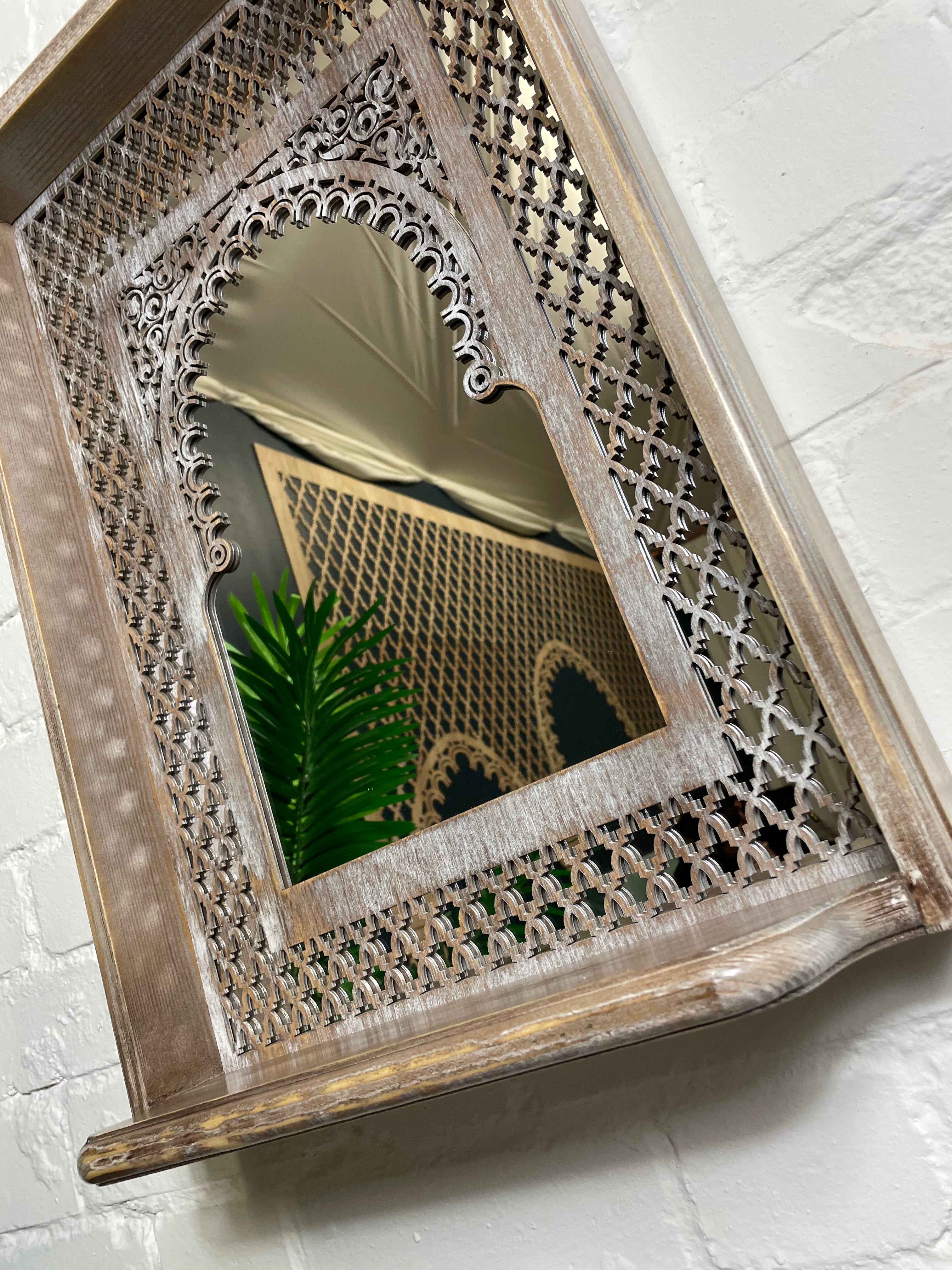 Luxurious Rustic Handcrafted Moroccan Mirror | 62.5X42.5cm Reclaimed Mirror