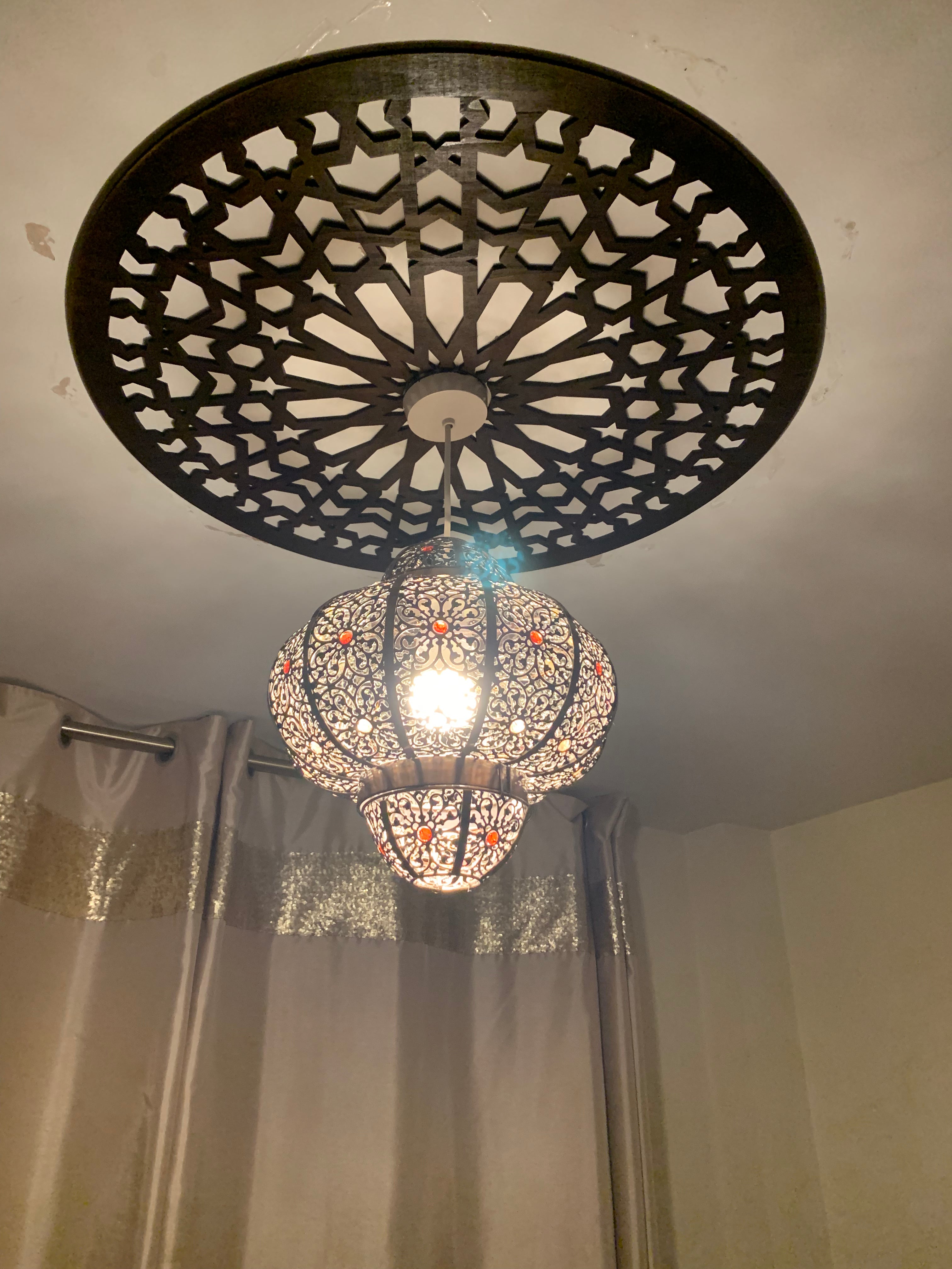 Ceiling Roses Fretwork Panel| Traditional Moroccan Furniture