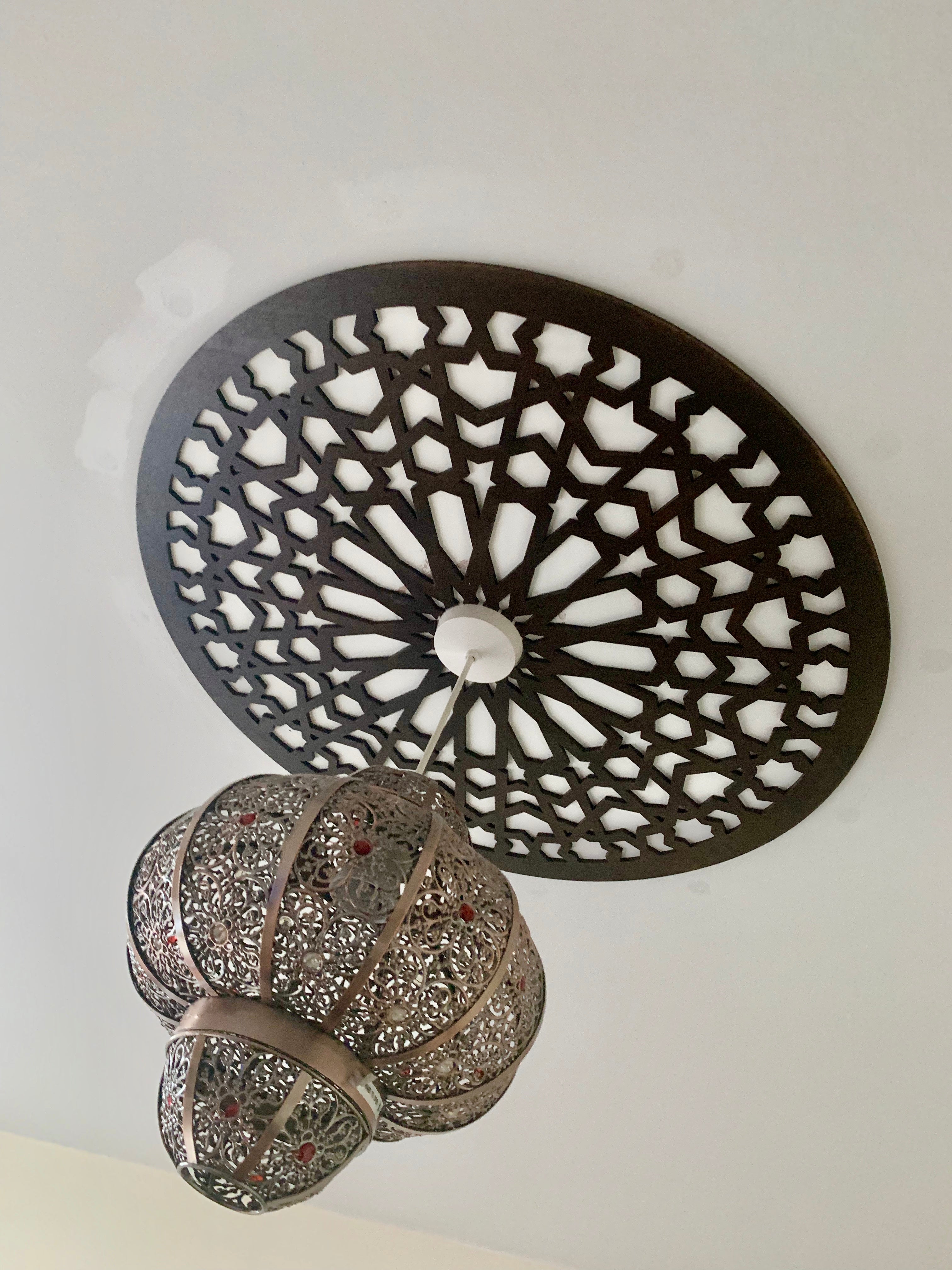 Ceiling Roses Fretwork Panel| Traditional Moroccan Furniture