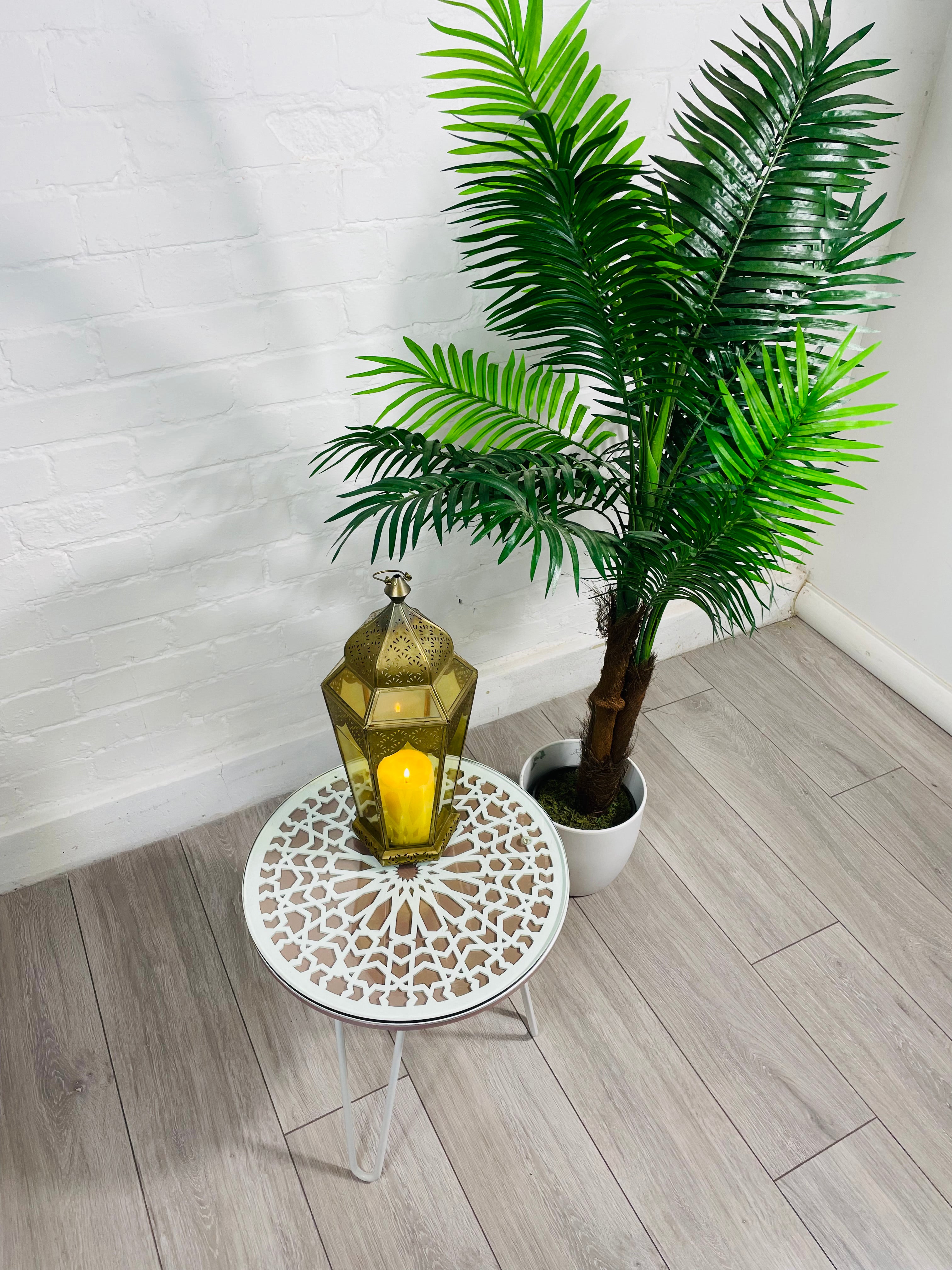 Moroccan Mosaic Side Table Pin Legs Zellige Table With Glass 