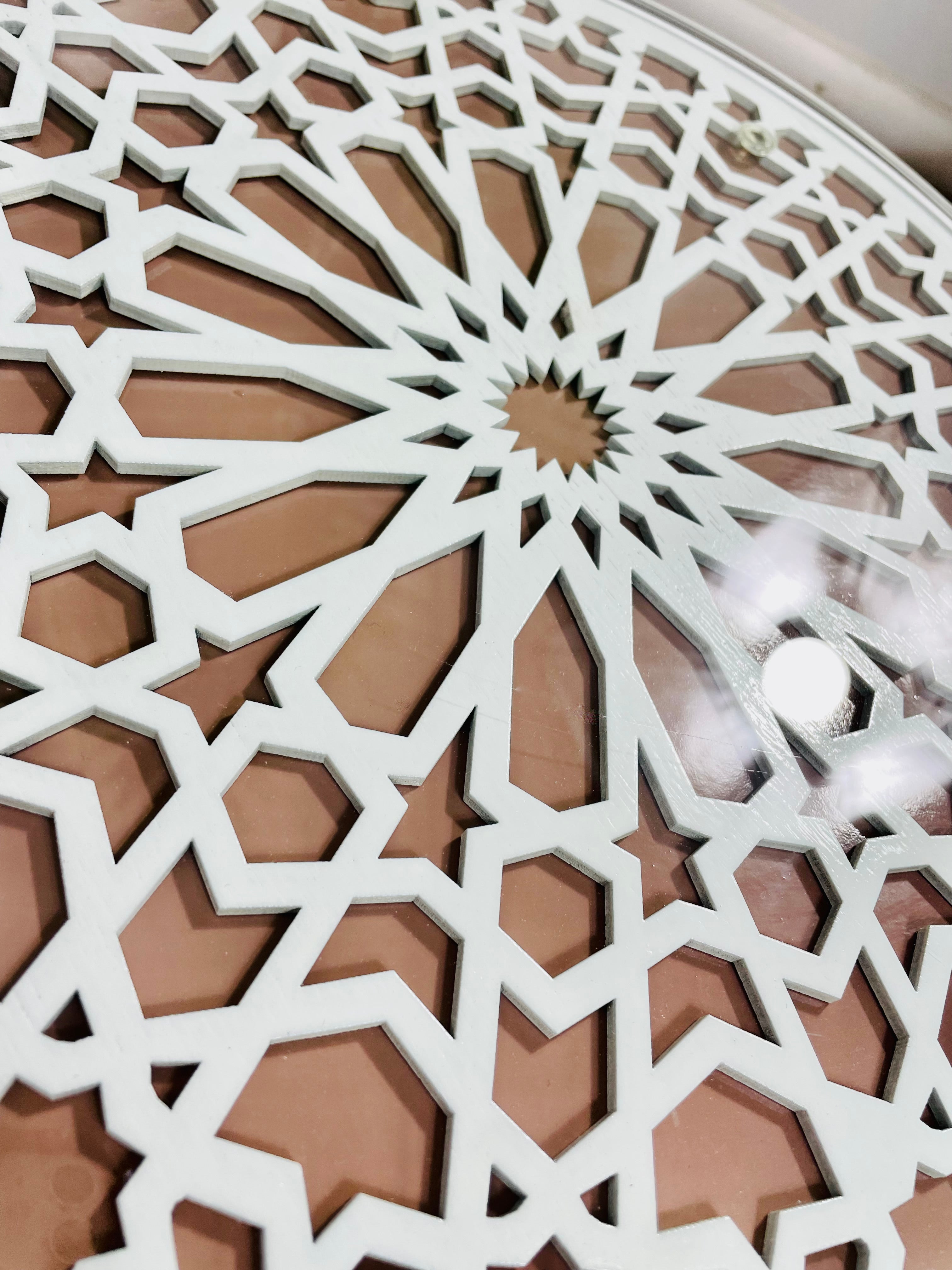 Moroccan Mosaic Side Table Pin Legs Zellige Table With Glass 