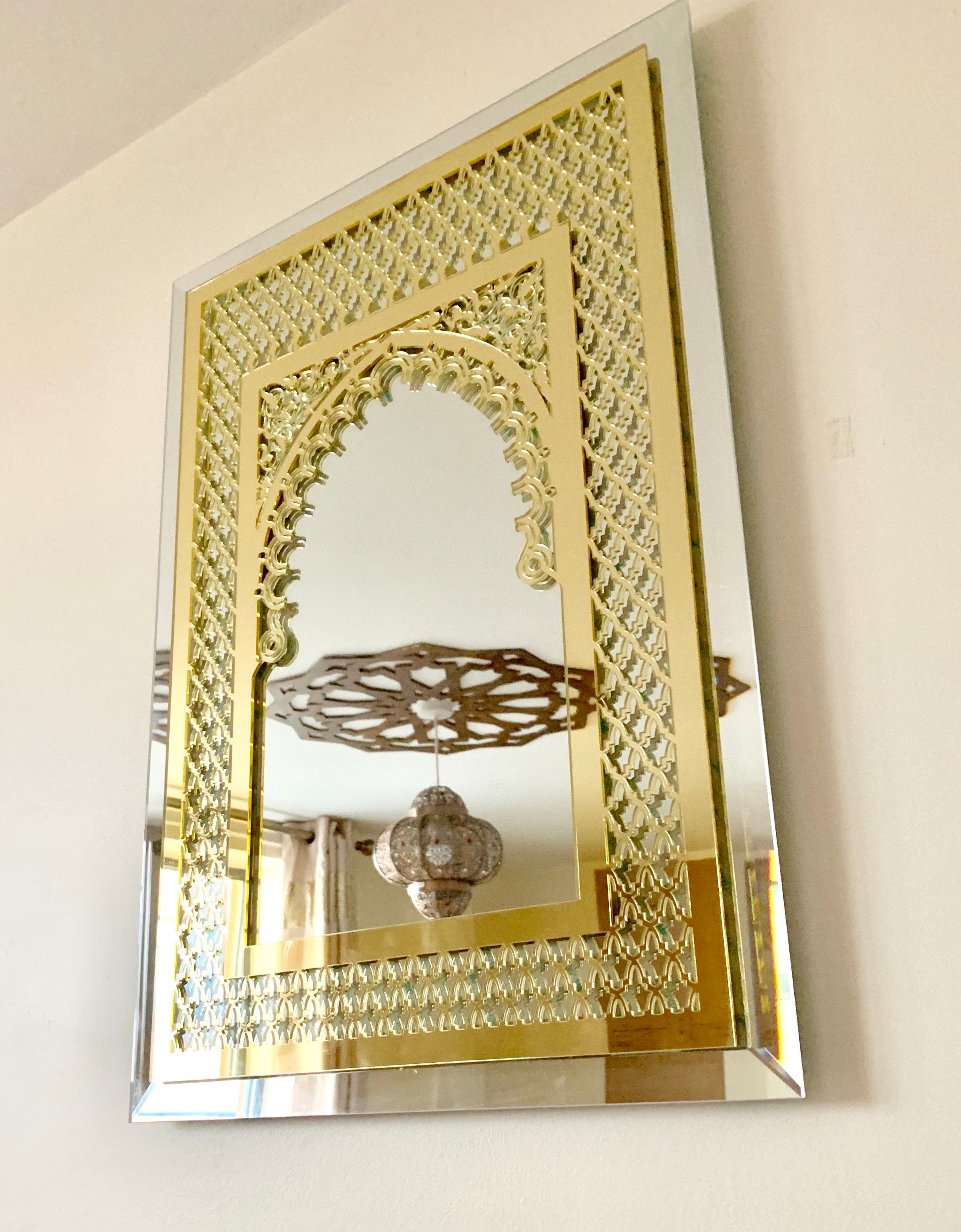 Gold Moroccan Mirror 3D 