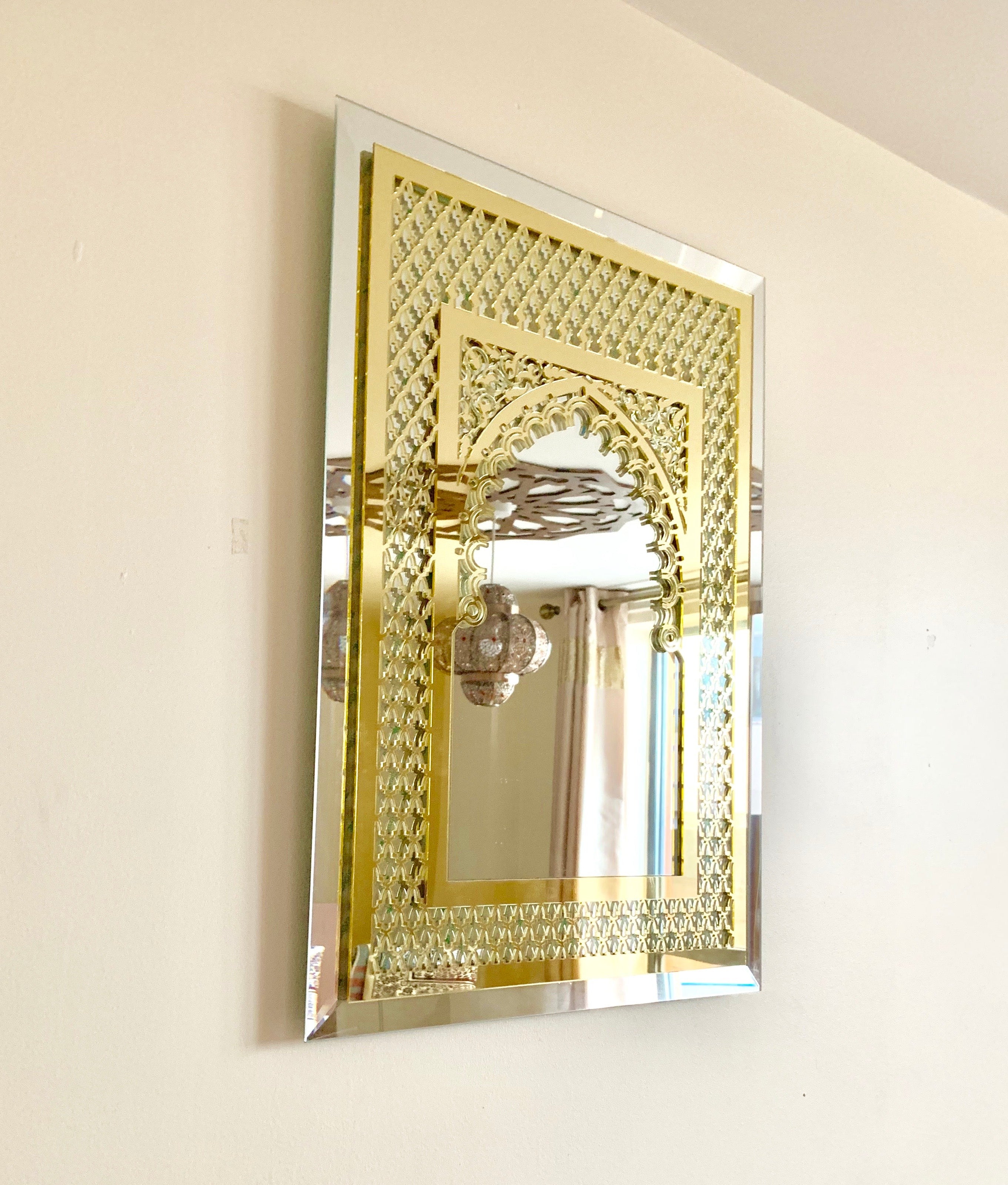 Gold Moroccan Mirror 3D 
