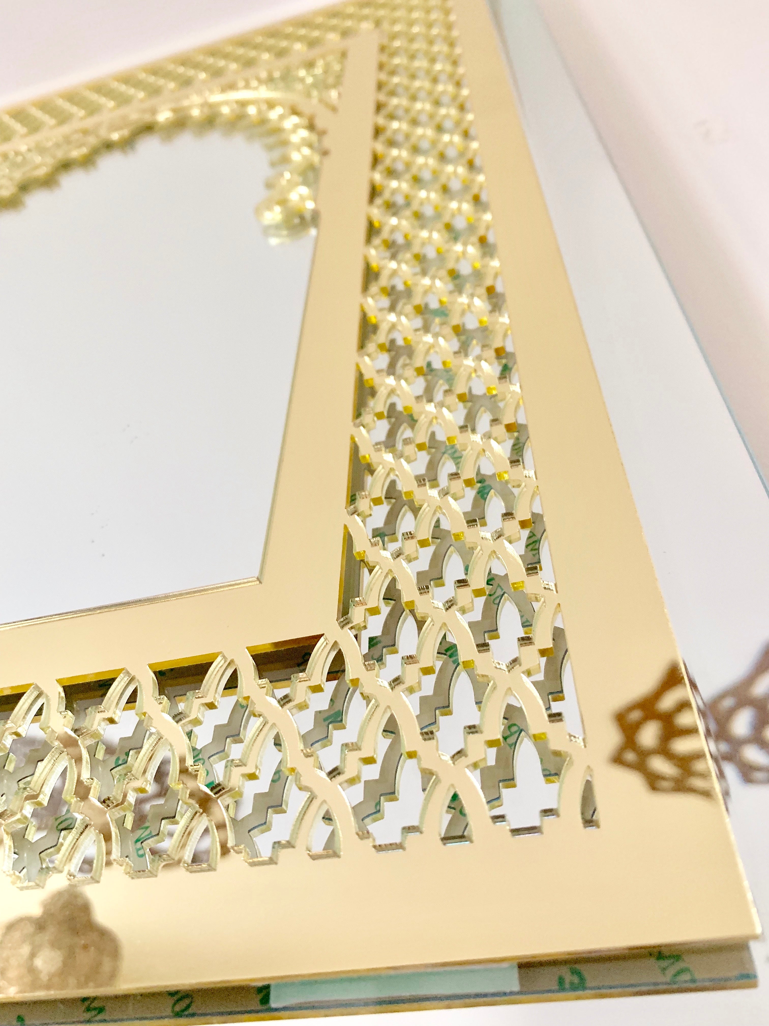 Gold Moroccan Mirror 3D 
