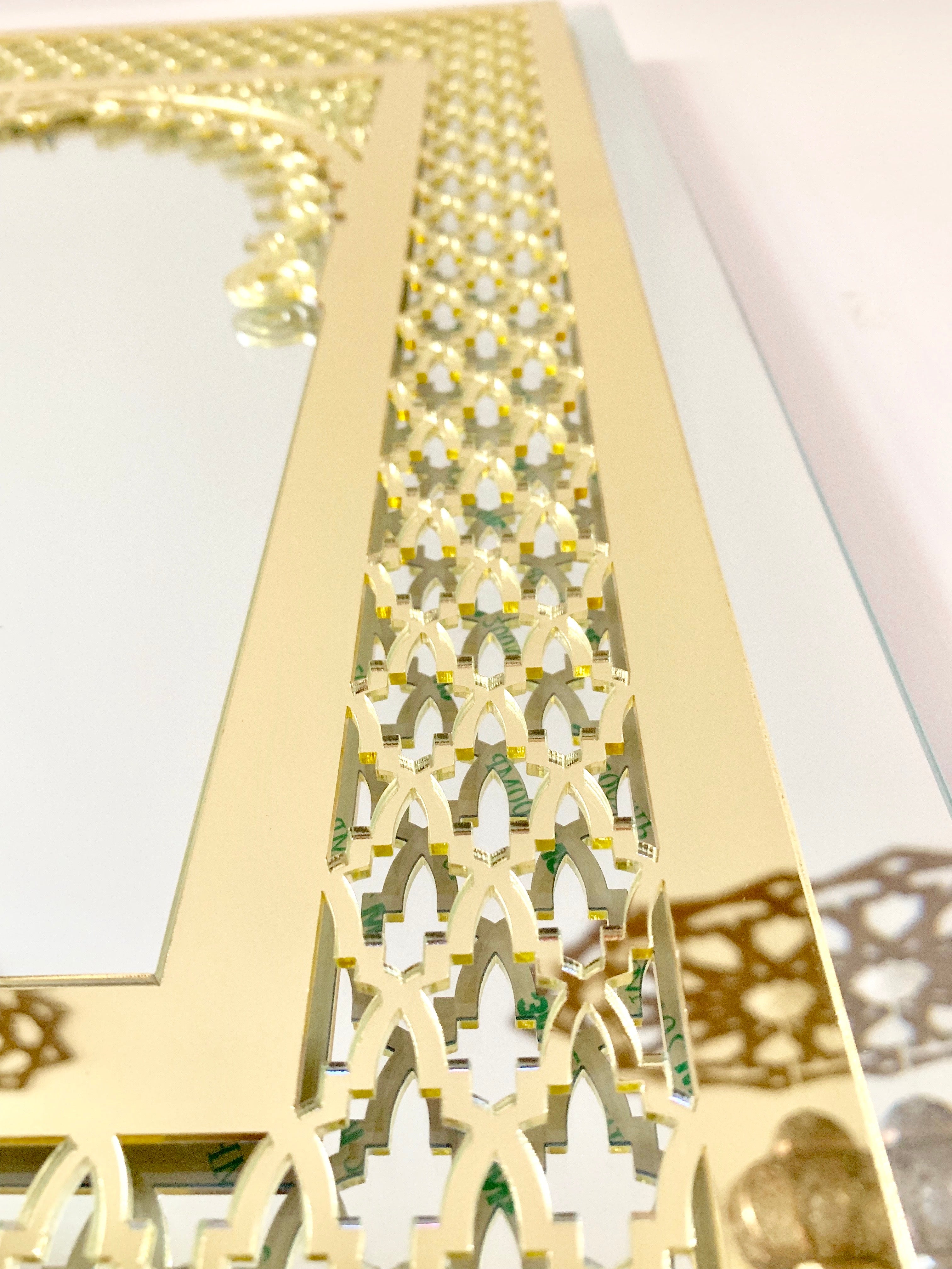Gold Moroccan Mirror 3D 
