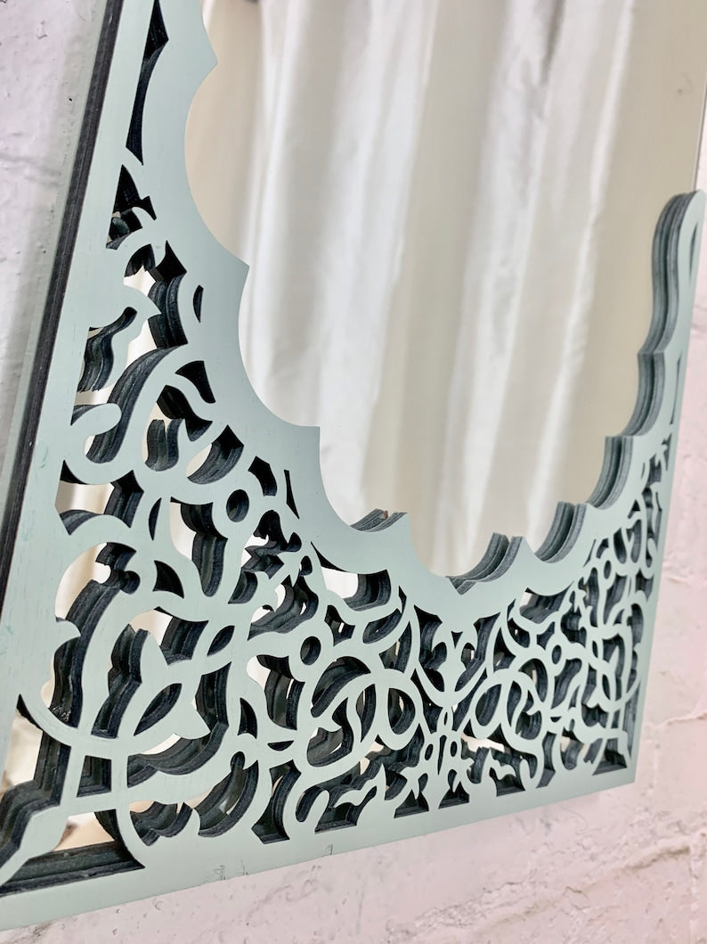 Green Full length Mirror,Bathroom Mirror|Best Moroccan furniture Store