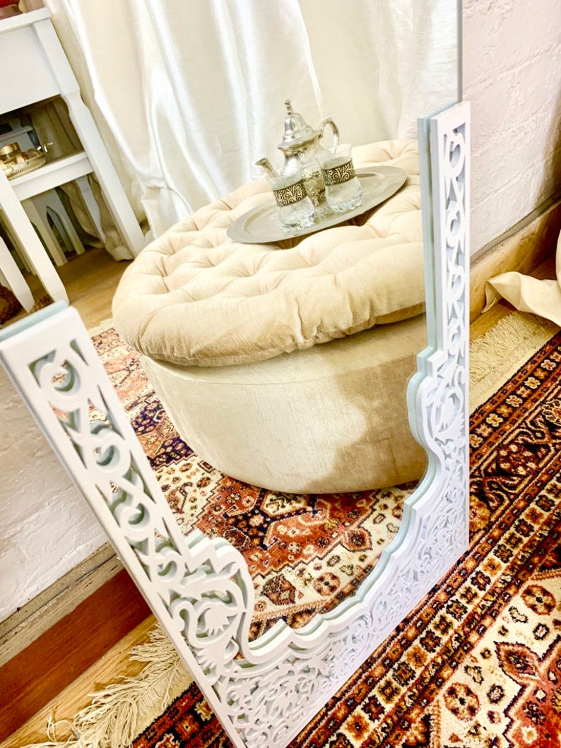 White Mirror Full length with Fretwork|Best Moroccan Mirror In UK