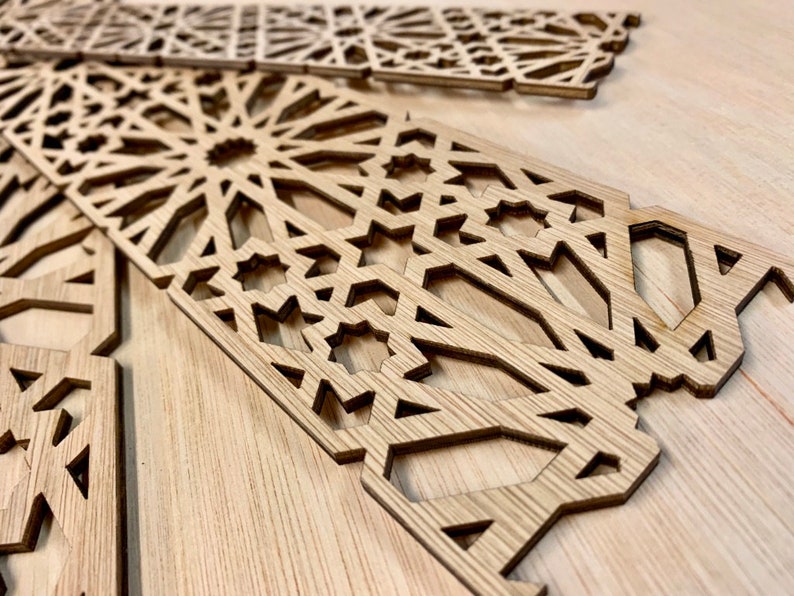  Geometrical Decorative Wood Strips Panels|Best Moroccan Wood Panels