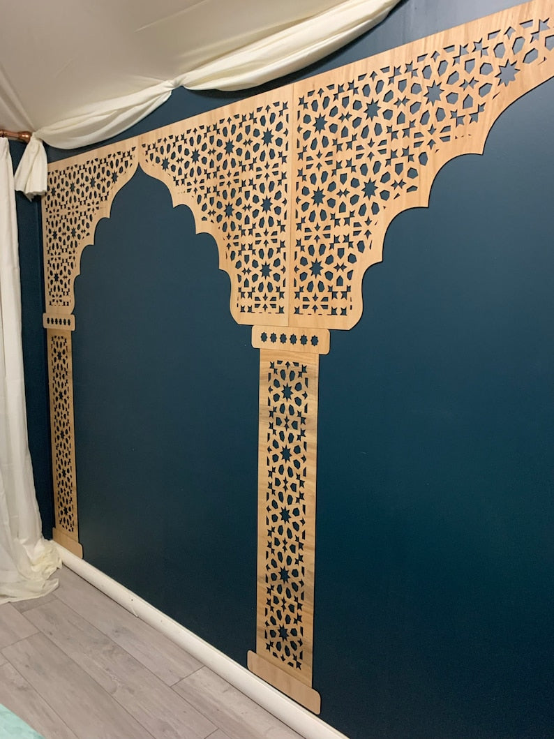  Headboard single Arch Wood Decorative Panels|Moroccan Furniture Shop